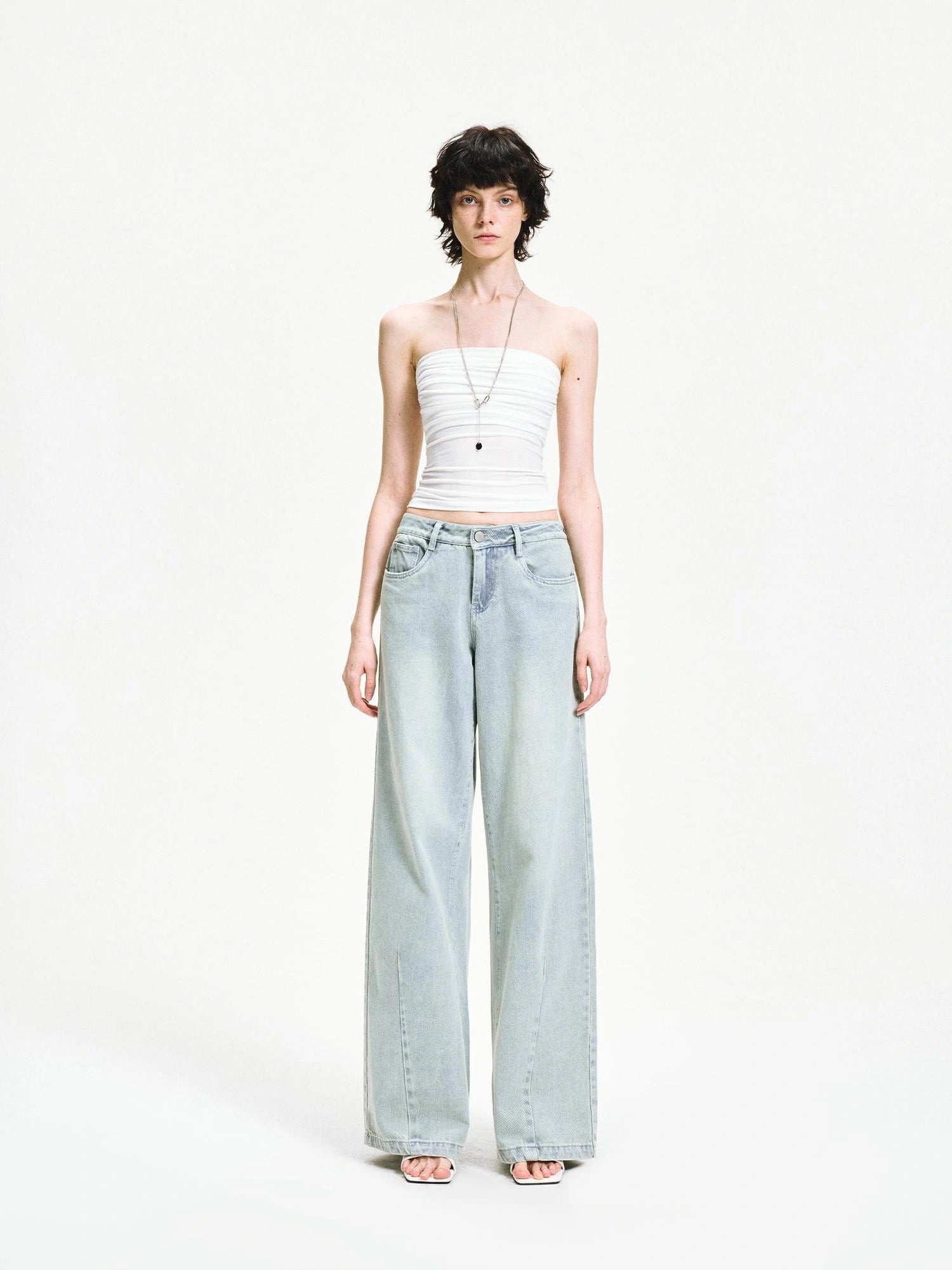 kvkv Pleated Stretch Modal Tube Top