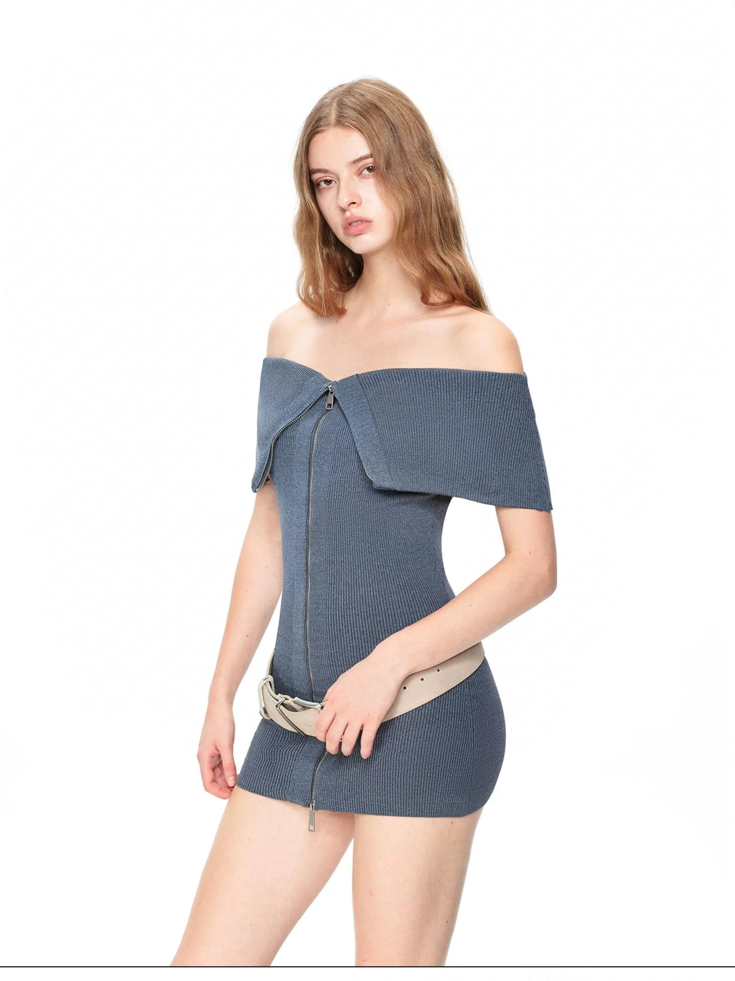 kvkv Retro Knit Zip Up Crop Top