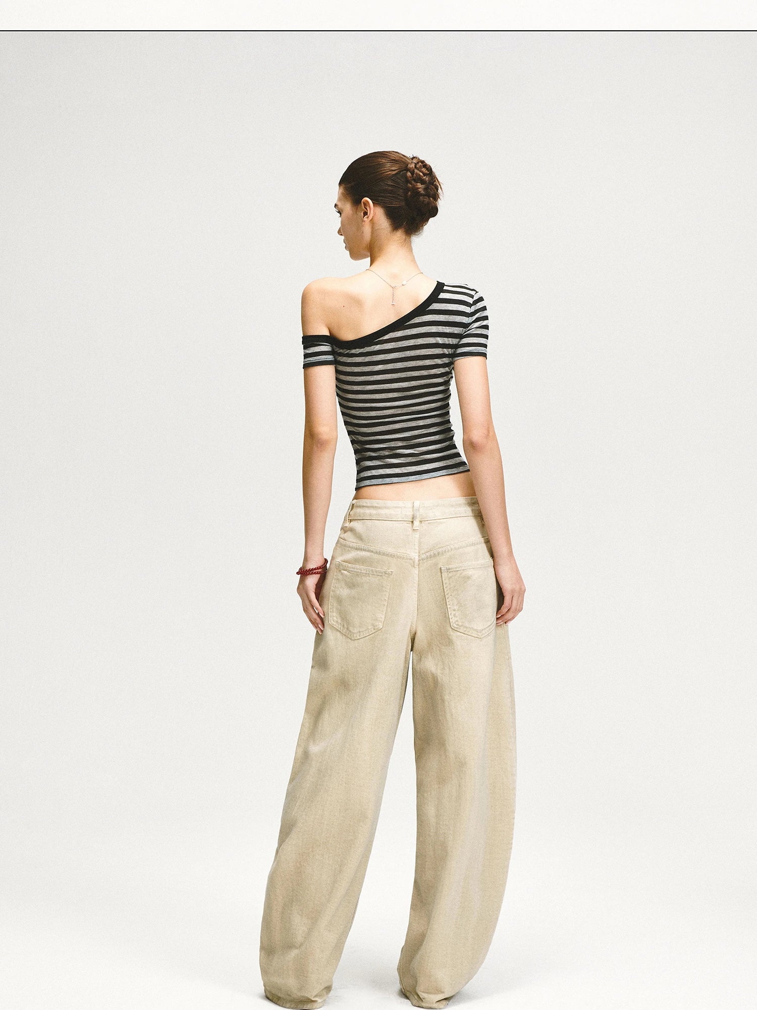 kvkv Retro Washed Khaki Distressed Structural Arc Carved Cargo Pants