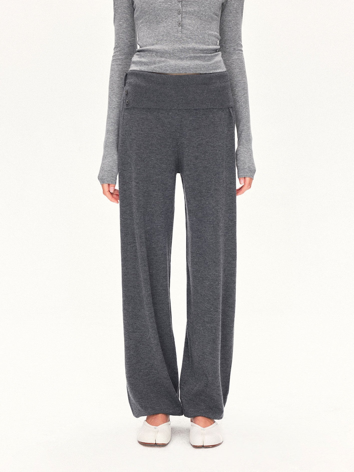 kvkv Side Slit Foldover Detachable Stirrup Women&