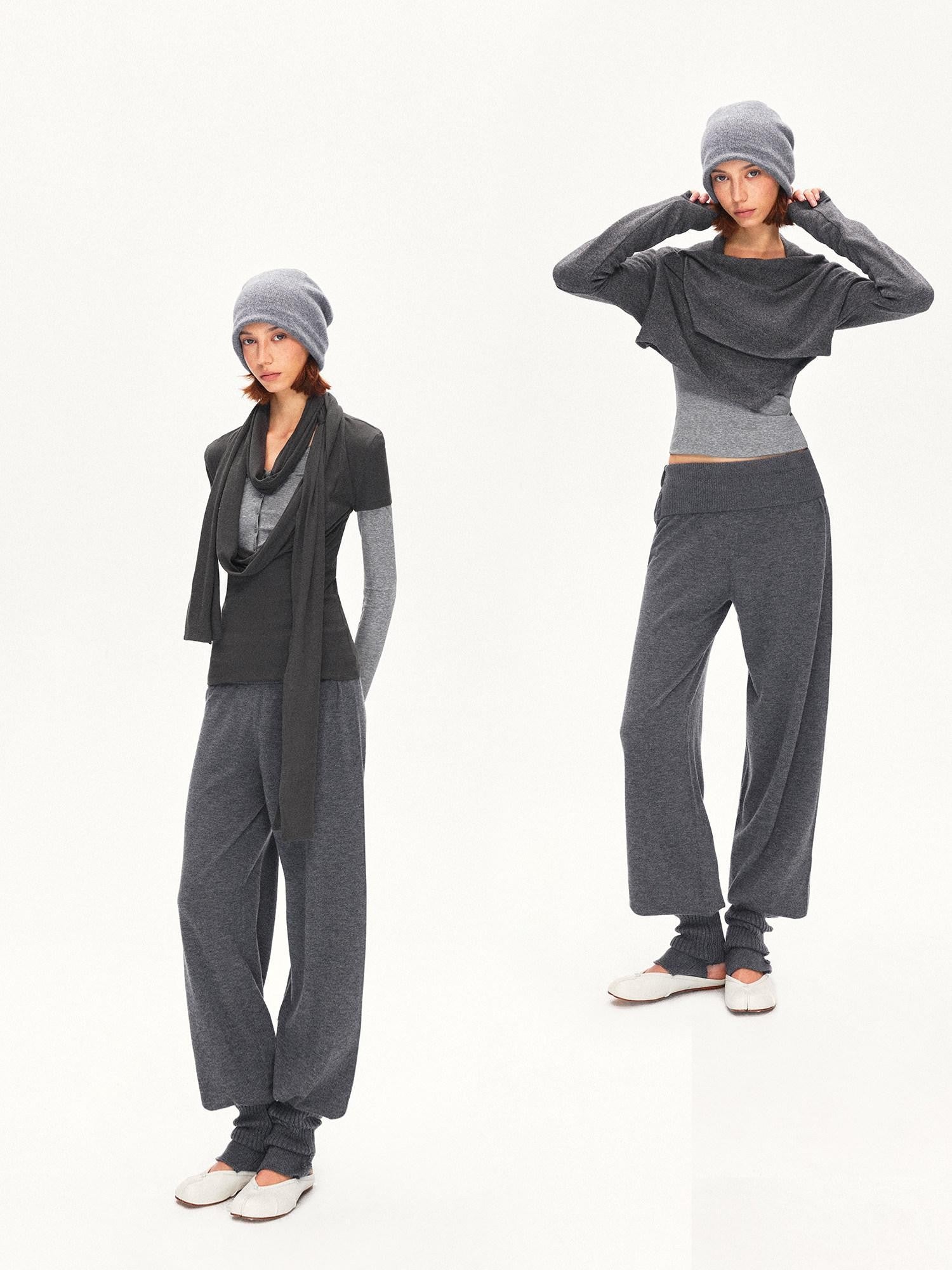 kvkv Side Slit Foldover Detachable Stirrup Women&