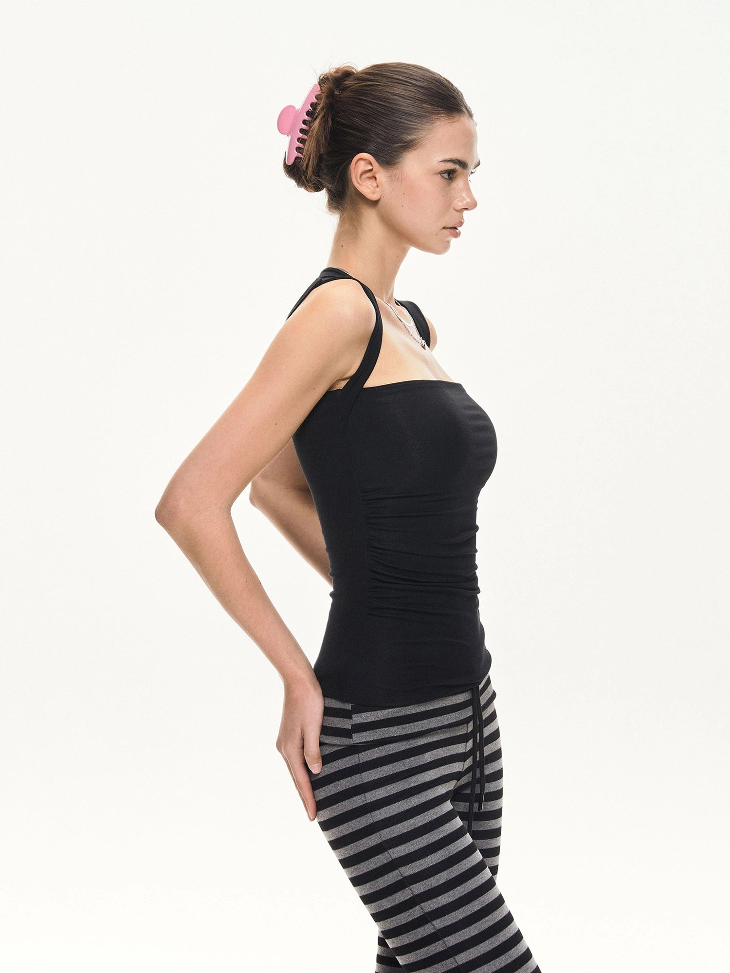 kvkv Sleeveless Square Neck Fitted Tank Top