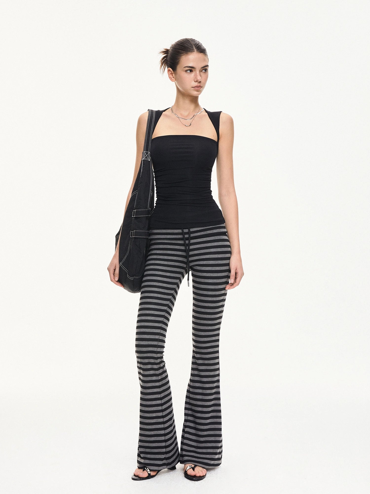 kvkv Sleeveless Square Neck Fitted Tank Top