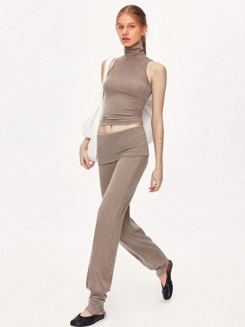 kvkv Soft Breathable Cotton Blend Slim Fit Wheat Color Casual Women Basic Tank Tops