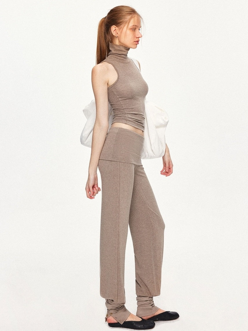 kvkv Soft Breathable Cotton Blend Slim Fit Wheat Color Casual Women Basic Tank Tops