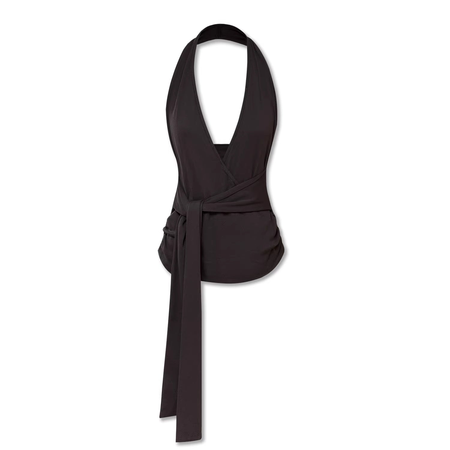 kvkv_Soft_Cotton_Blend_Slim_Halter_V_Neck_Cropped_Casual_Women_Brown_Tank_Tops_MISSTT
