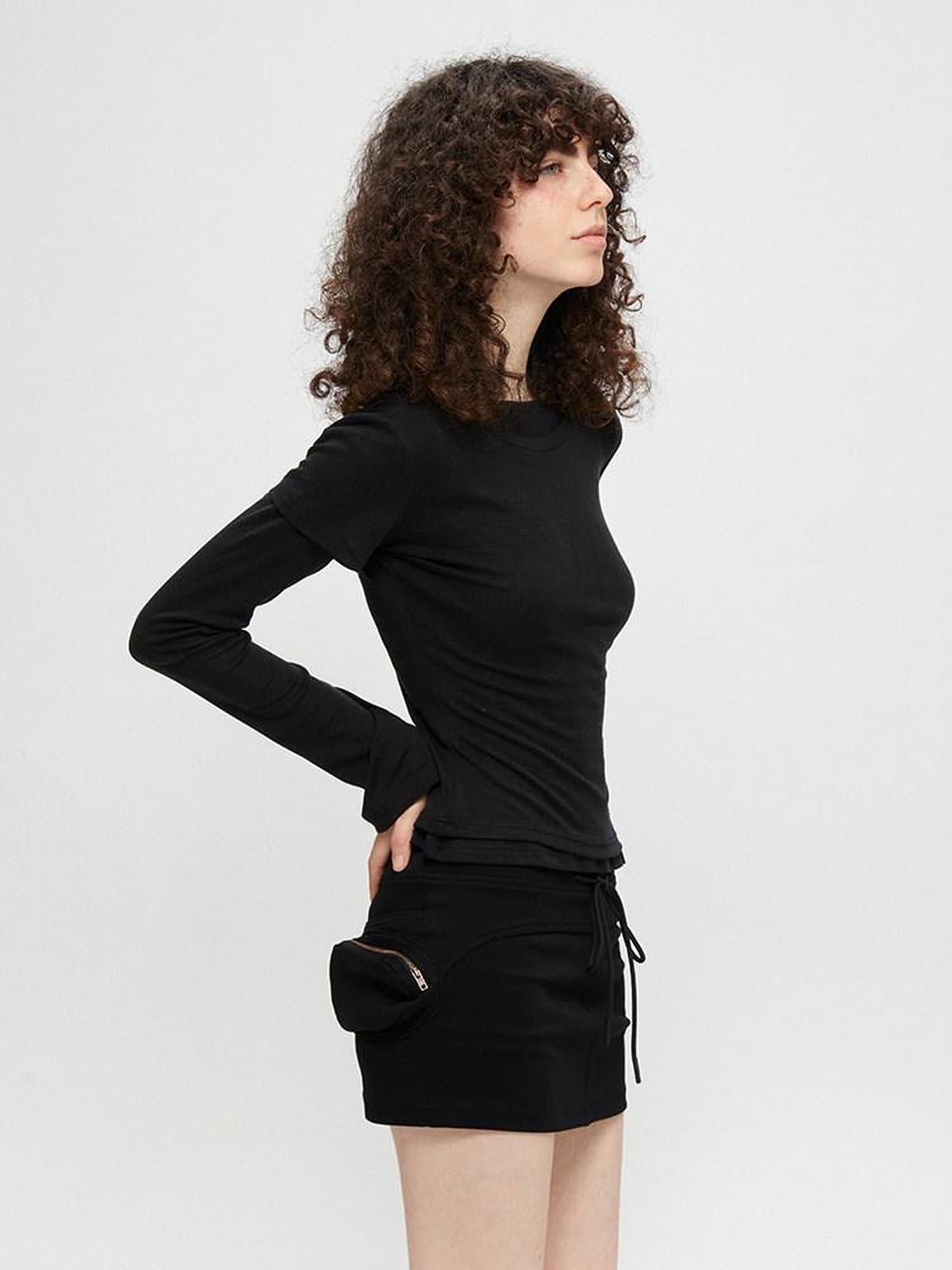 kvkv Soft Lyocell Stretch Crew Neck Long Sleeve Office Regular Fit T-Shirt