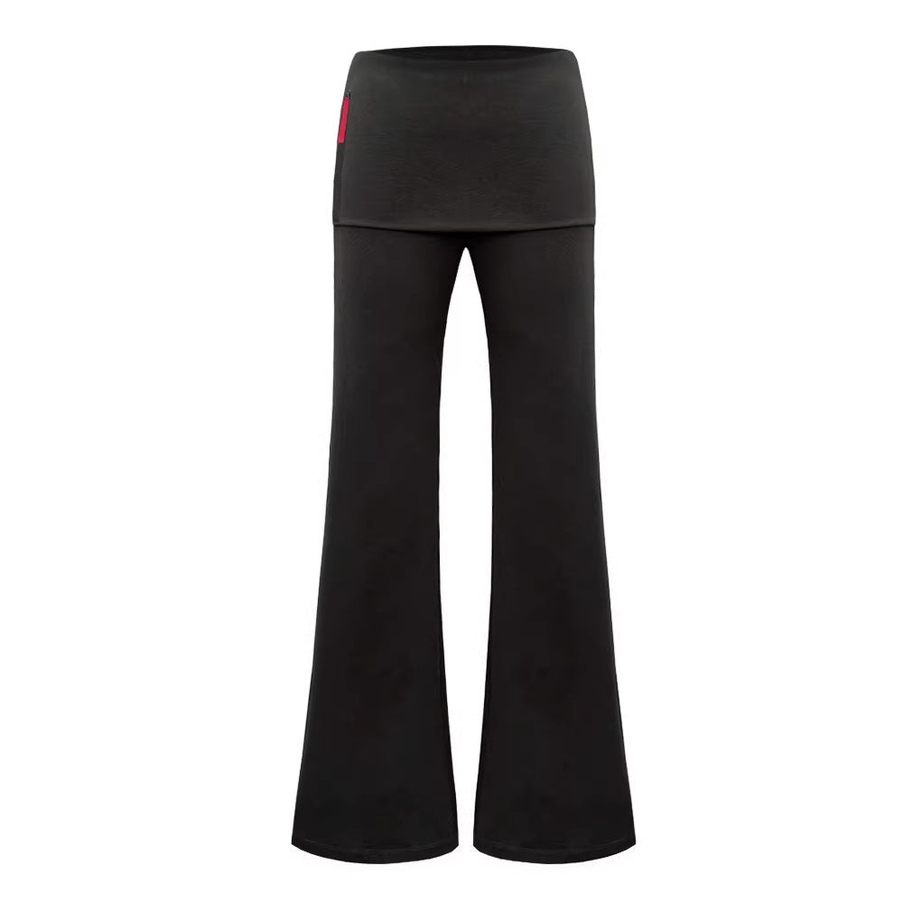 kvkv_Soft_Lyocell_Stretch_Slim_Micro_Flare_Elastic_Waist_Versatile_Women_Pants_MISSTT