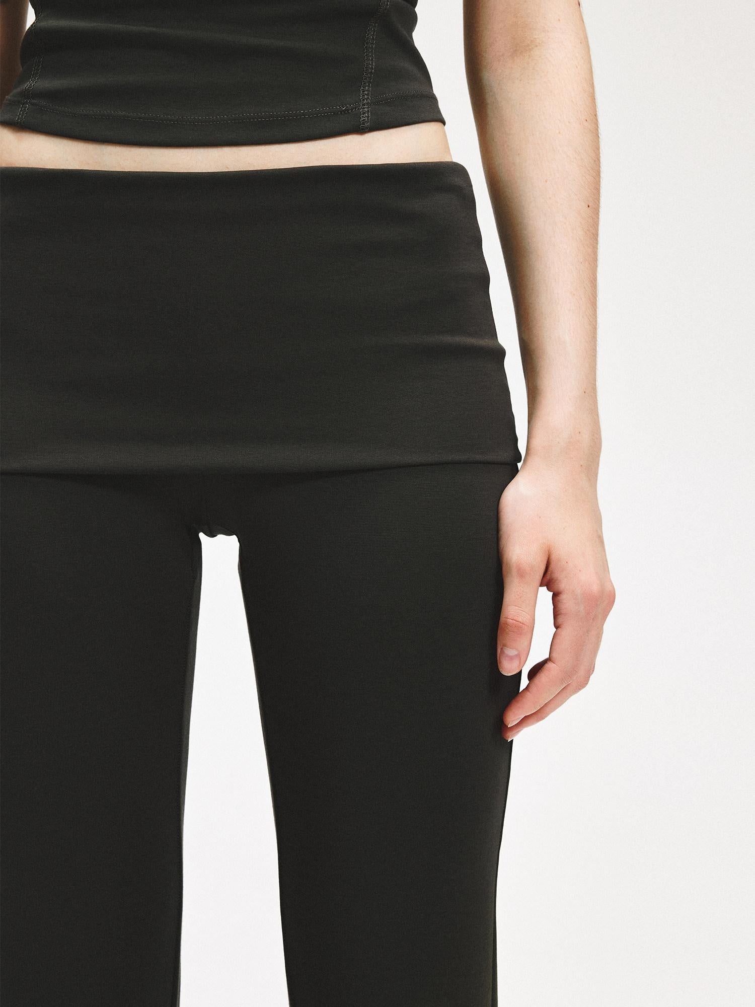 kvkv Soft Lyocell Stretch Slim Micro Flare Elastic Waist Versatile Women Pants