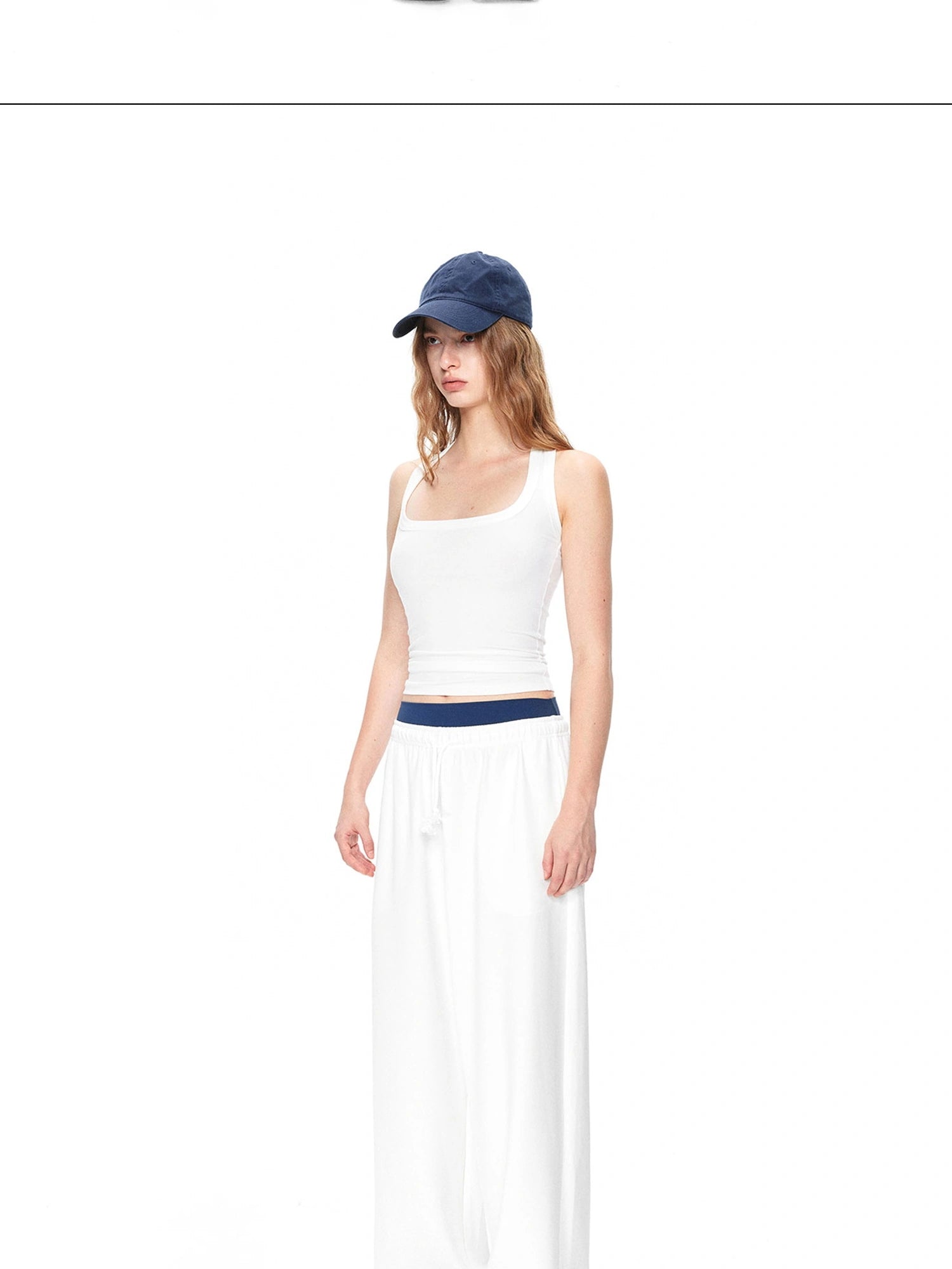 kvkv Soft Touch Yoga Sports Navy Blue Trim Waistband Joggers