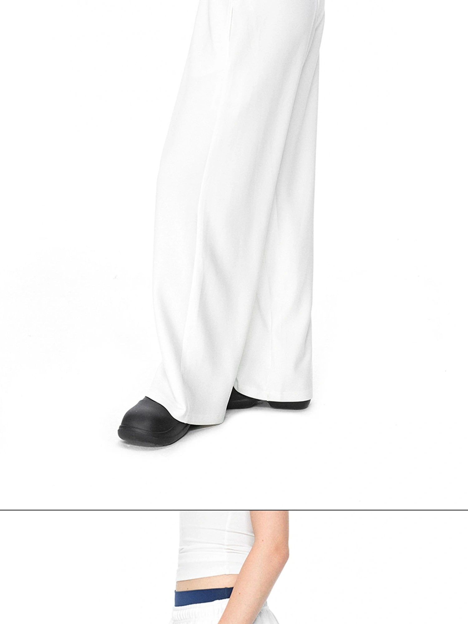 kvkv Soft Touch Yoga Sports Navy Blue Trim Waistband Joggers