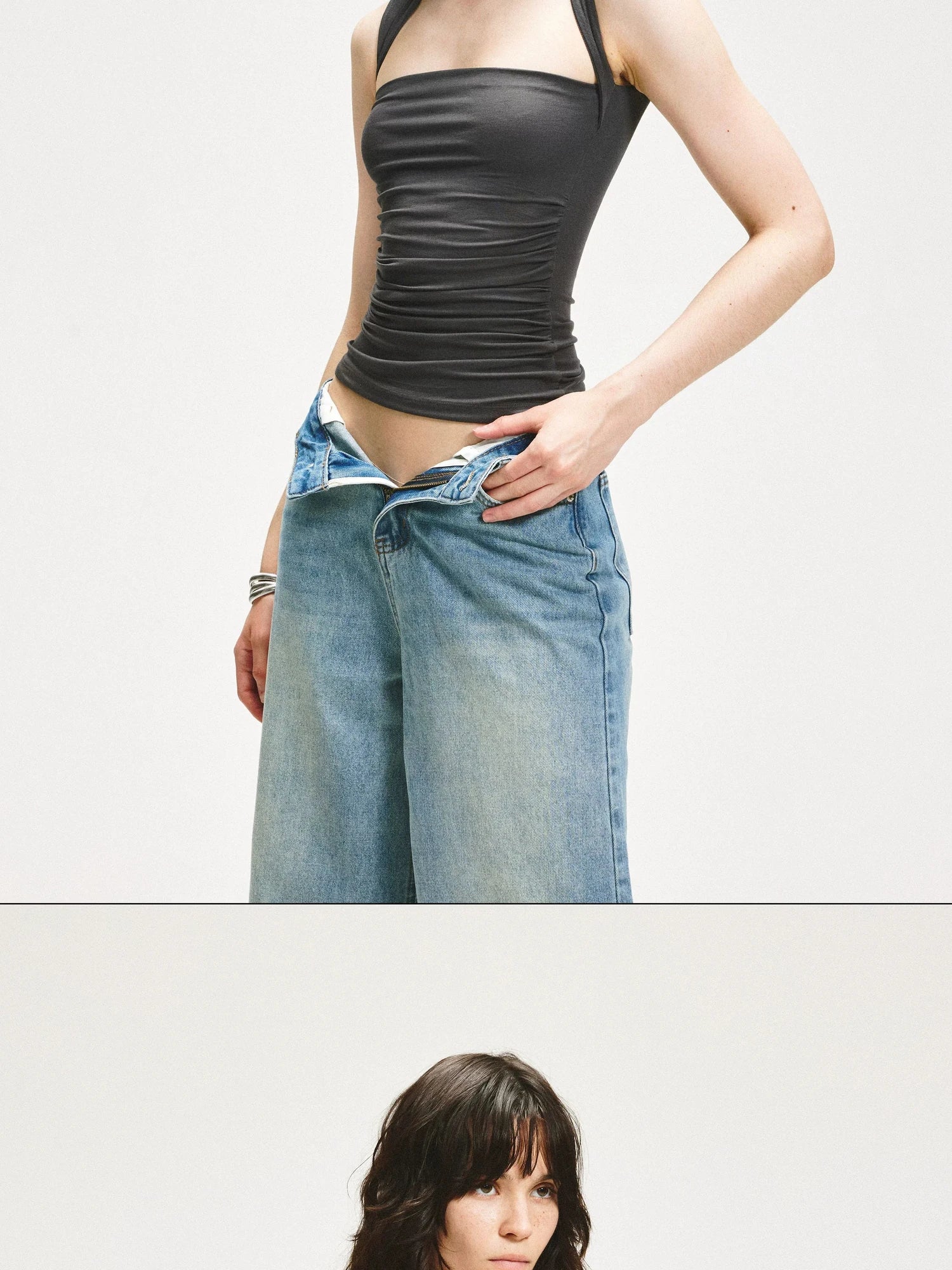 KVKV Yoga Clothing Brand - Square Neck Pleated Tank Top