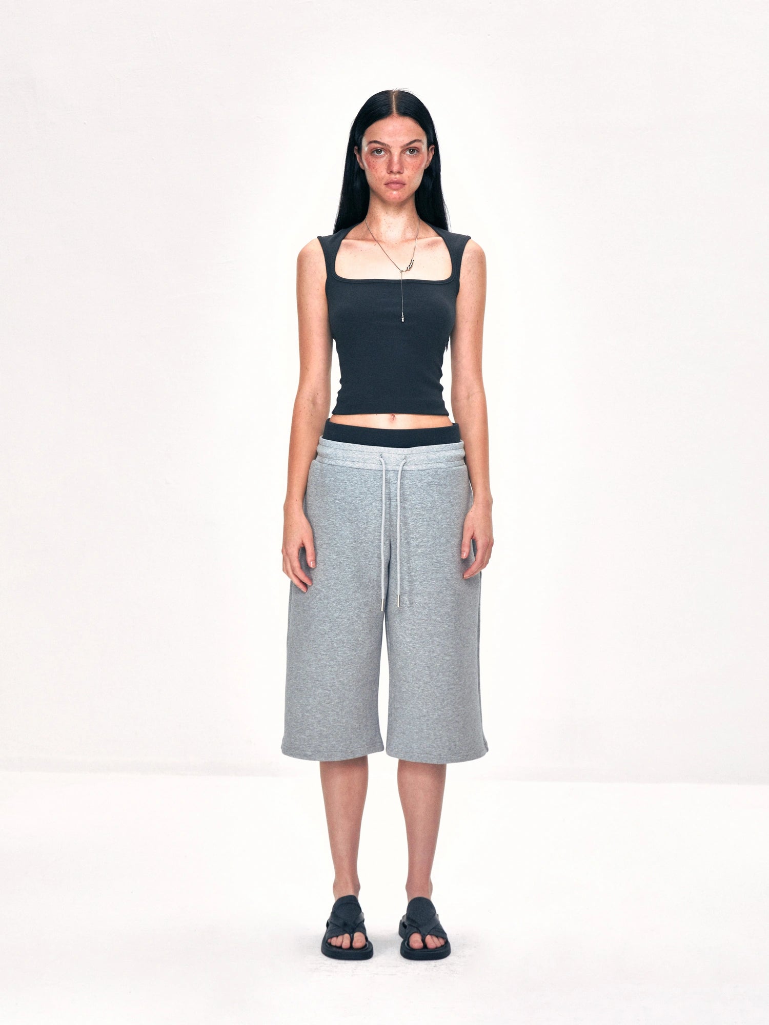 Square Neck Wide Strap Vest