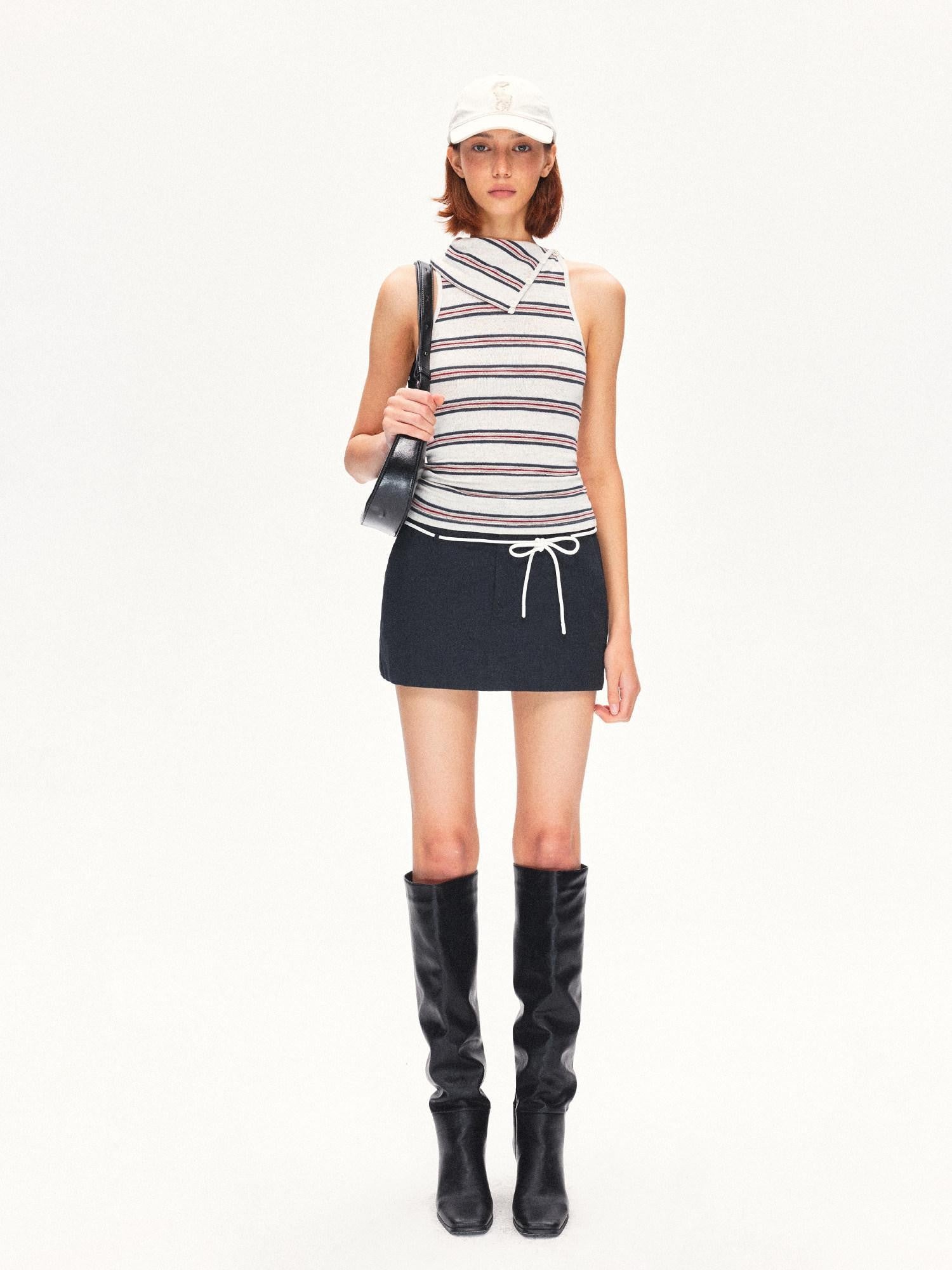 kvkv Striped Large Lapel Buttoned Women&