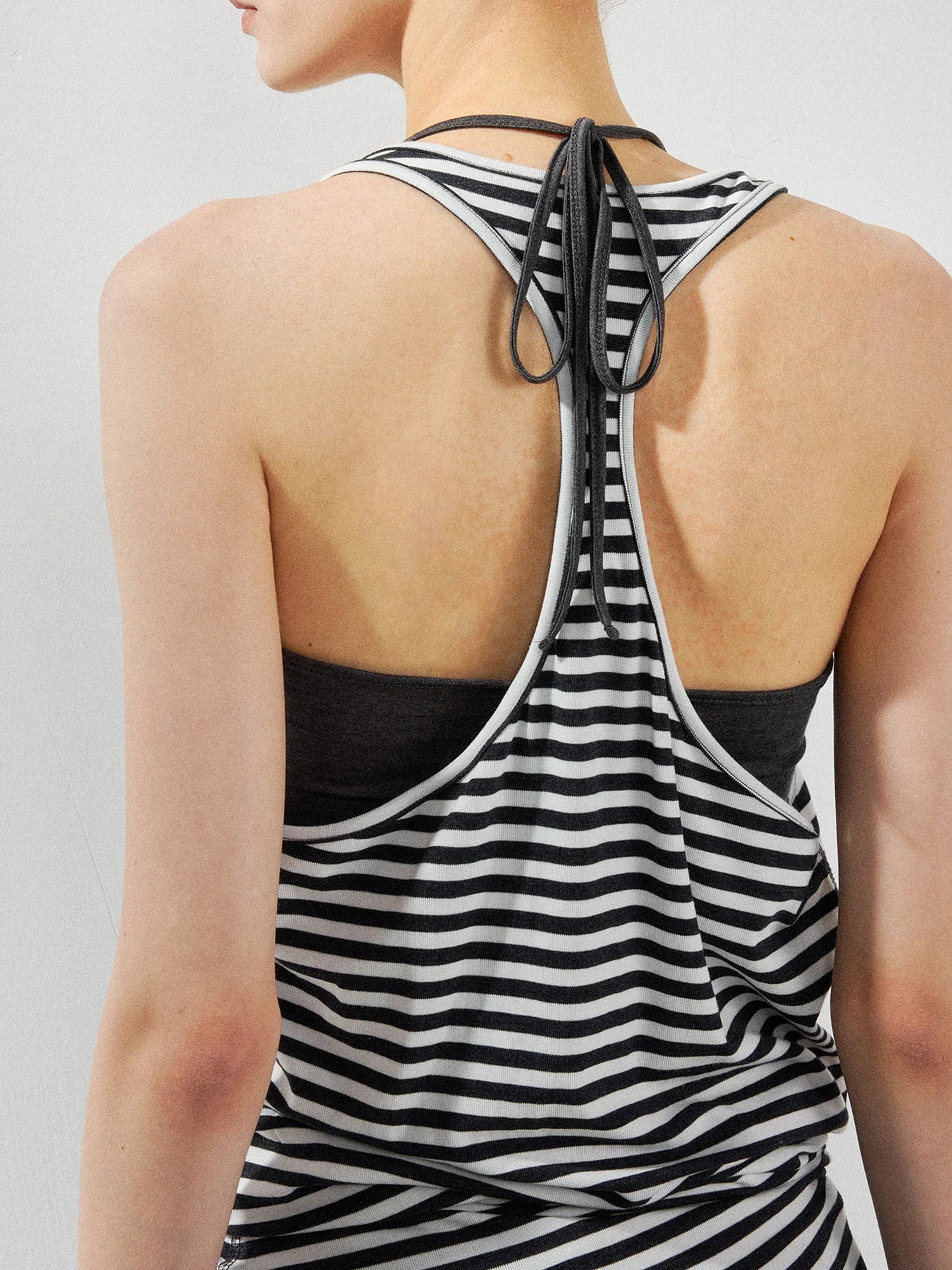 kvkv Striped Layered Tank Top Set
