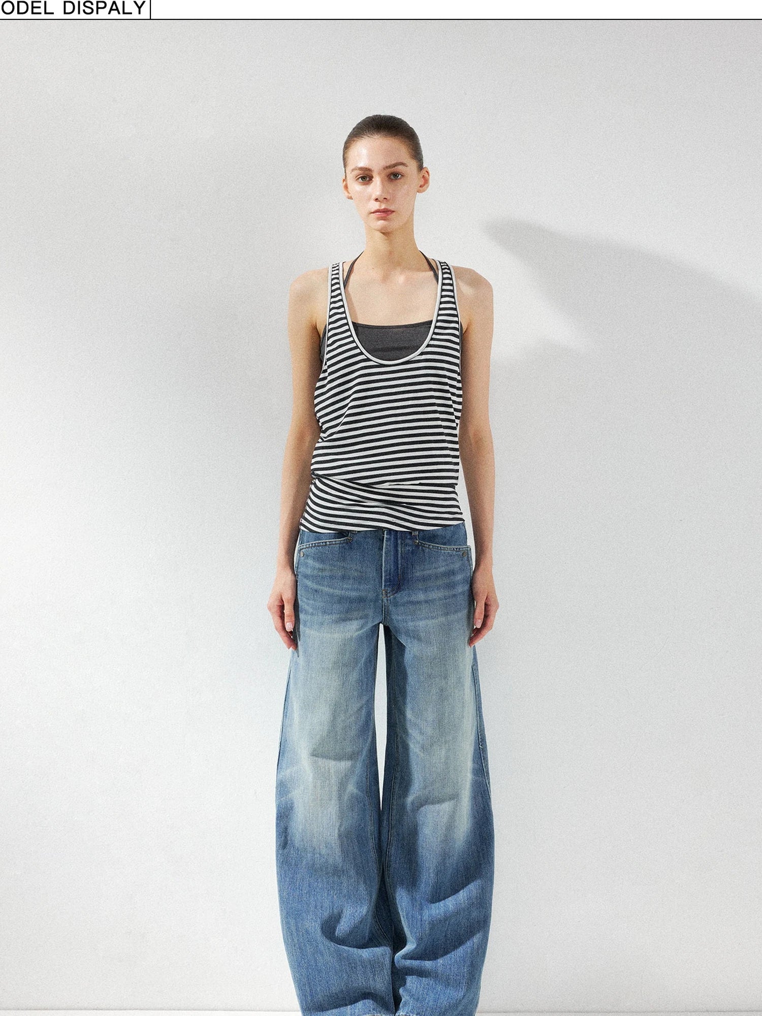 kvkv Striped Layered Tank Top Set