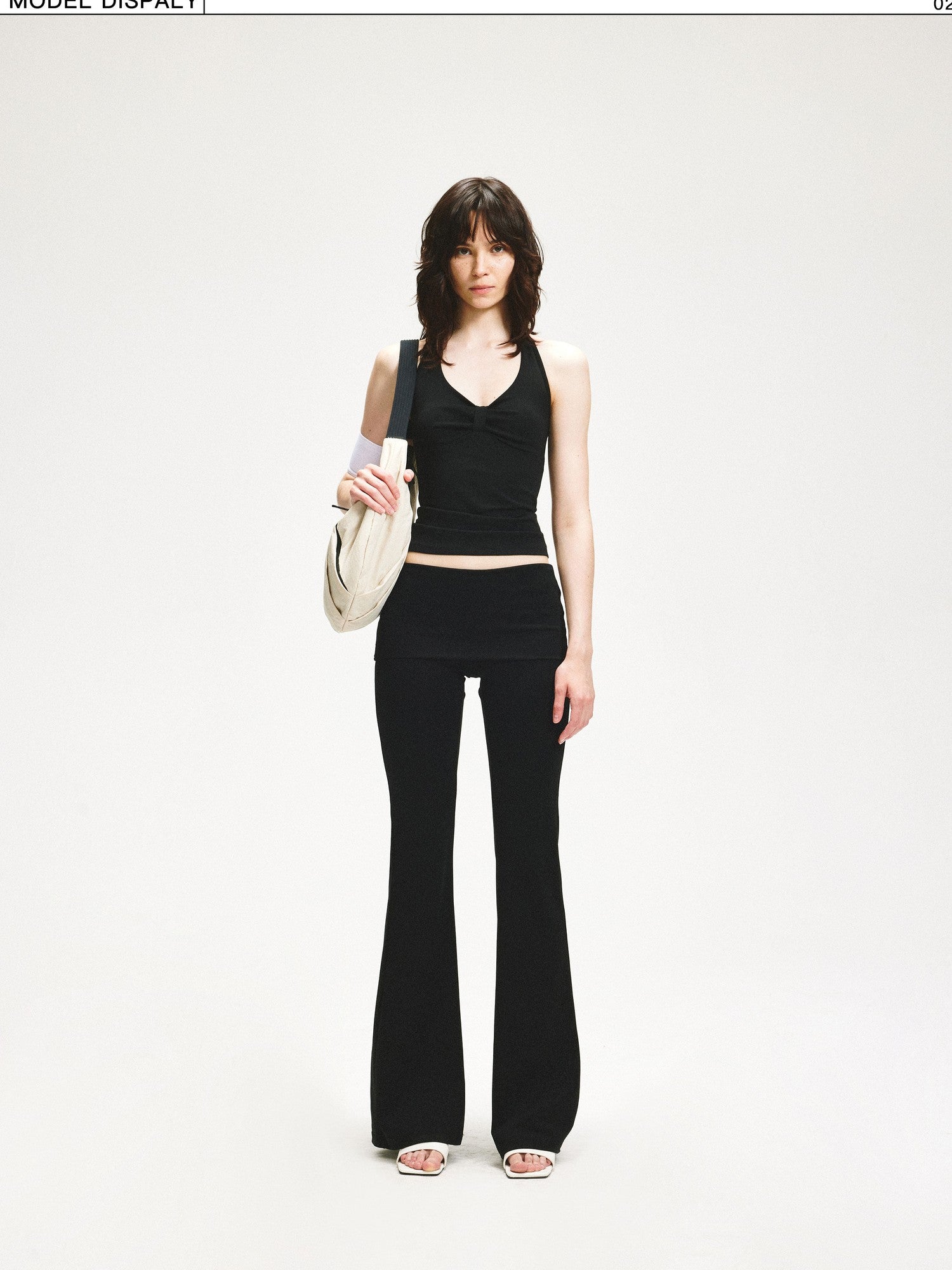 kvkv Twist Knot Asymmetrical V-neck Open Back Women&