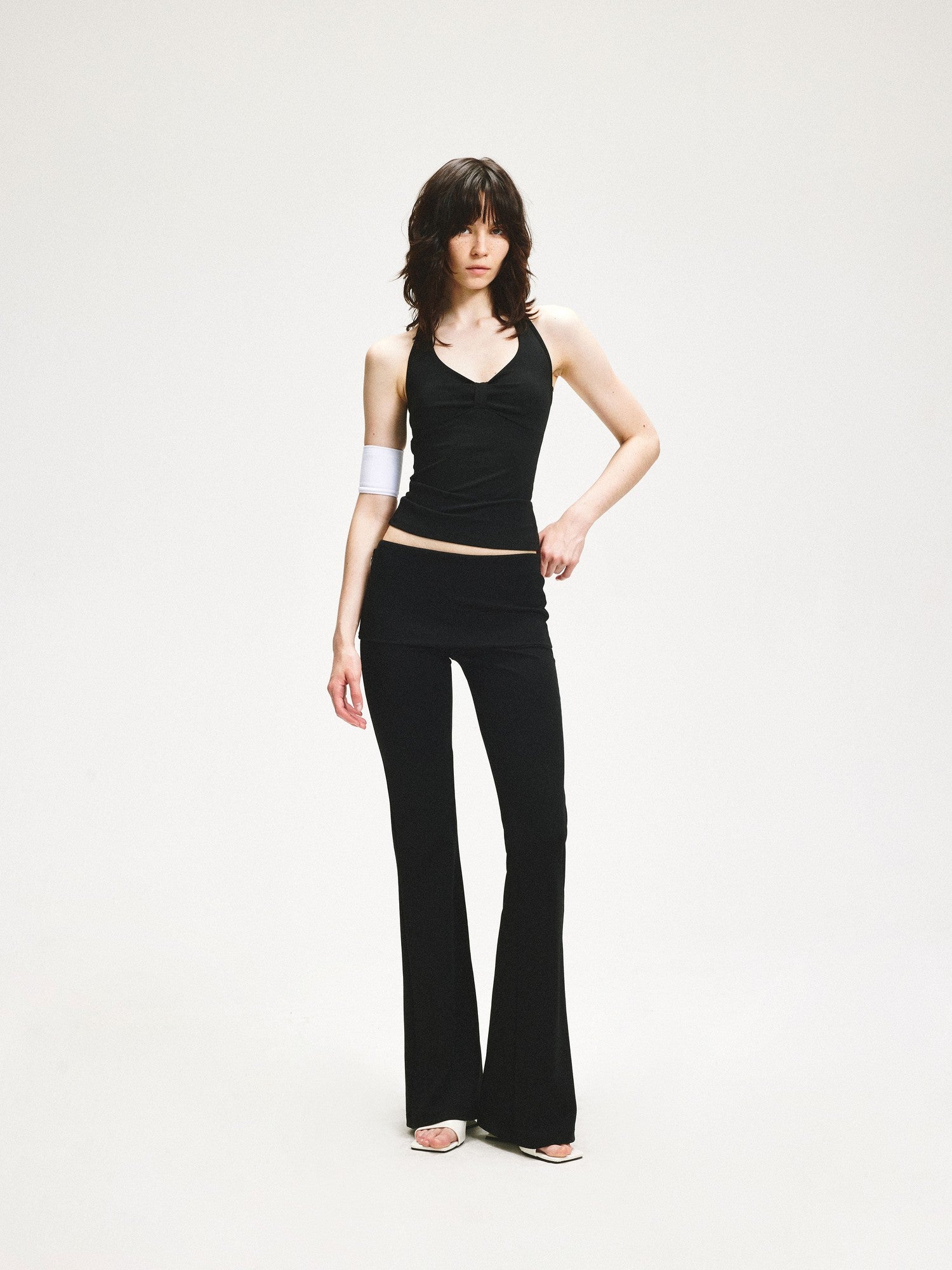 kvkv Twist Knot Asymmetrical V-neck Open Back Women&