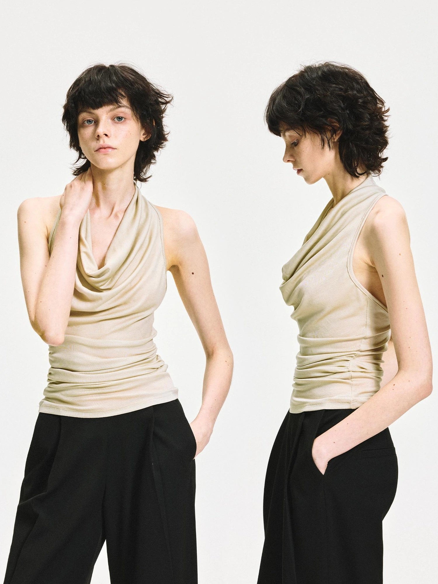 Twist Knot Backless Halter Top