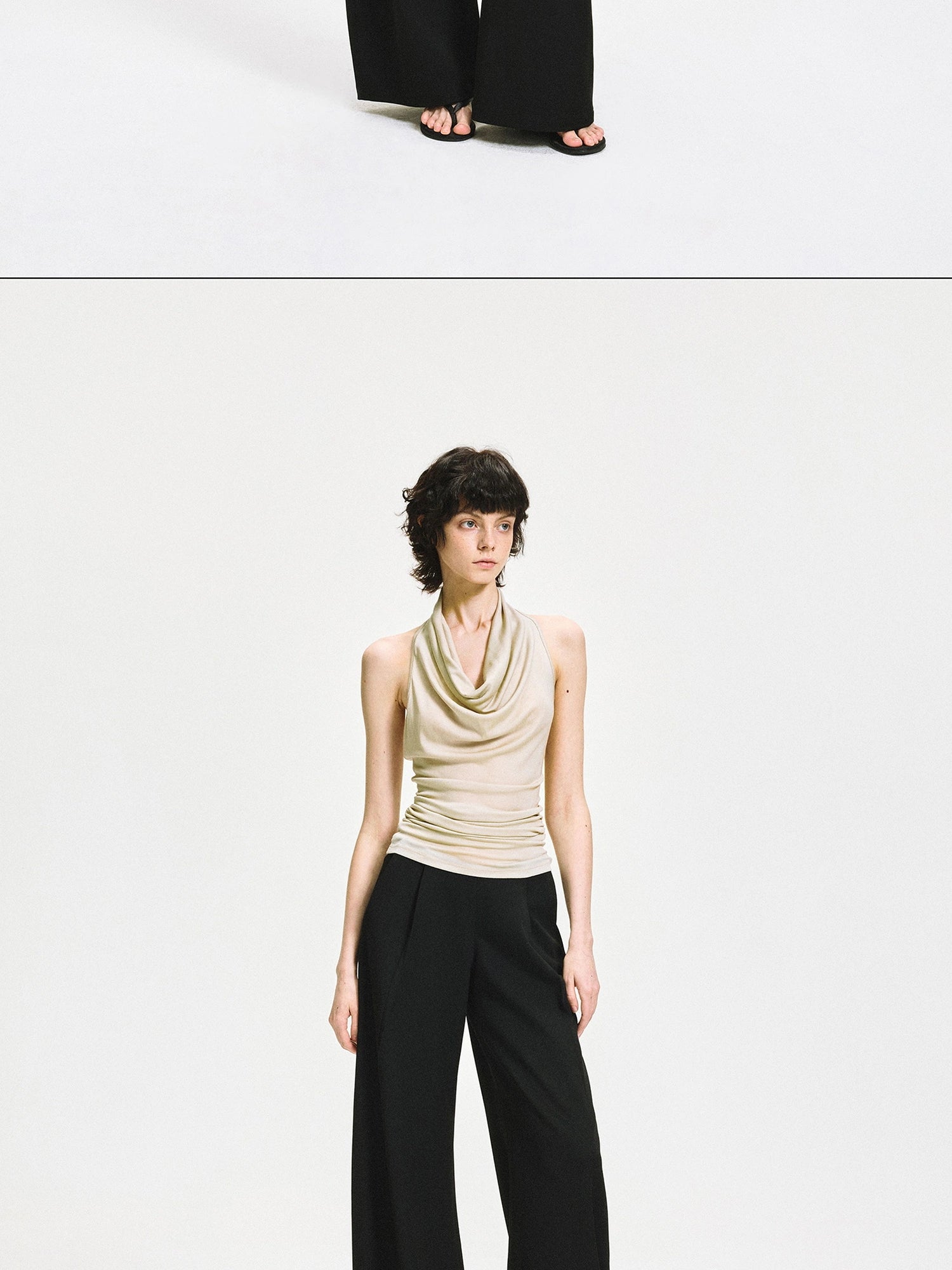 Twist Knot Backless Halter Top