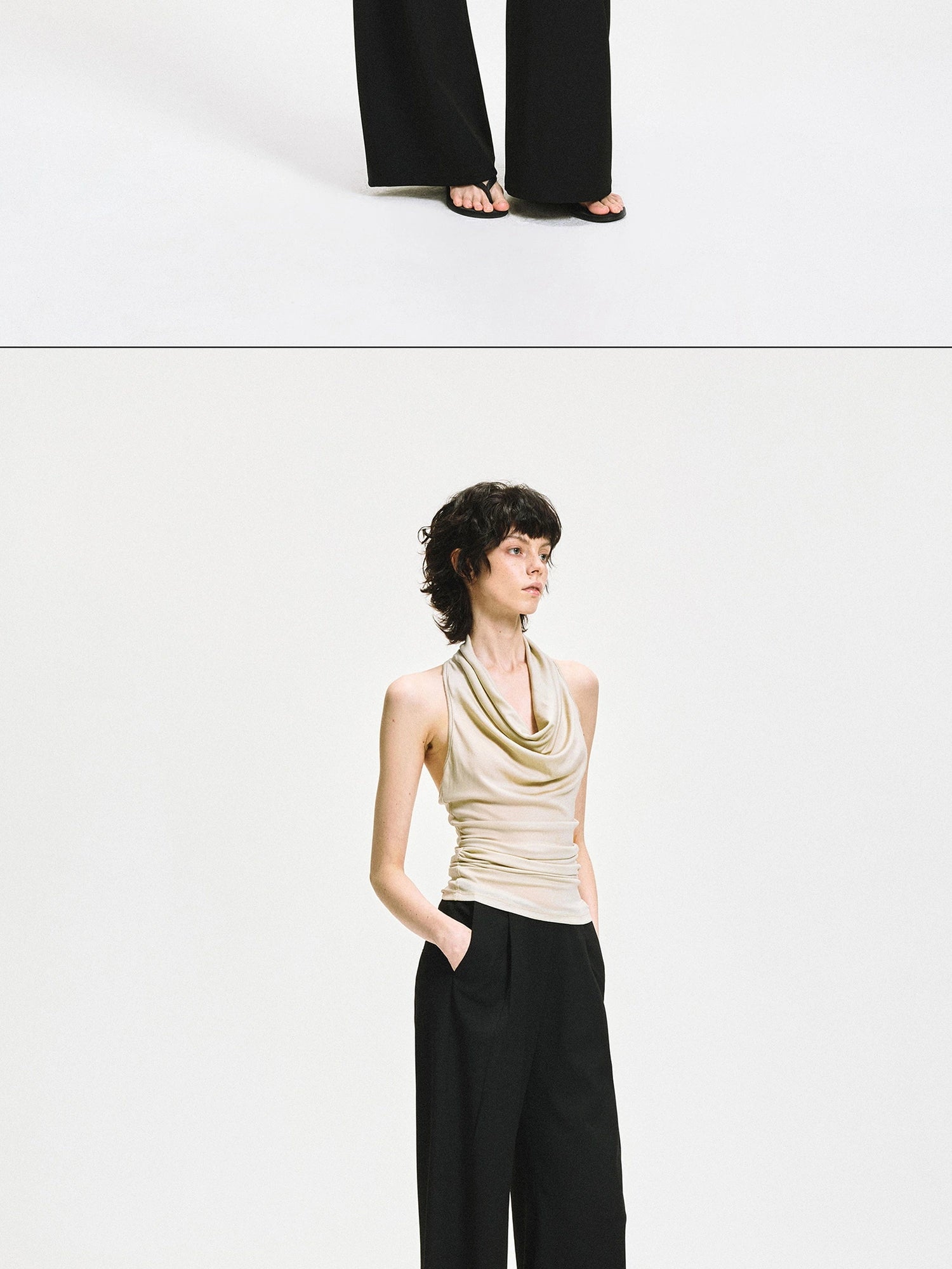 Twist Knot Backless Halter Top