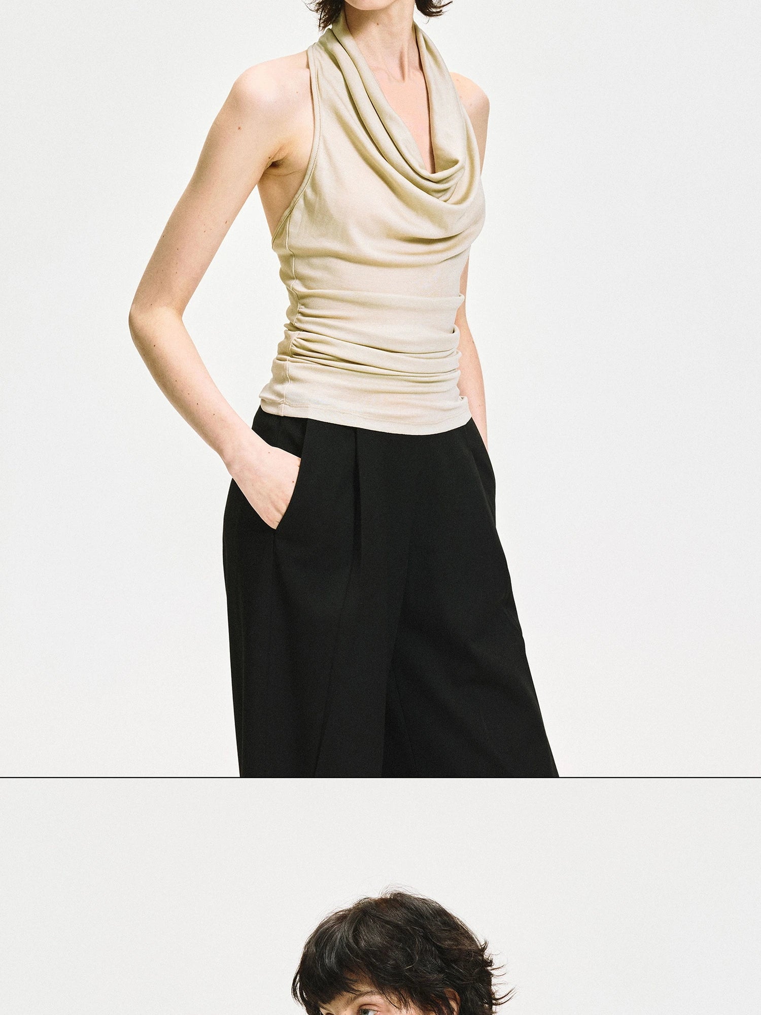 Twist Knot Backless Halter Top