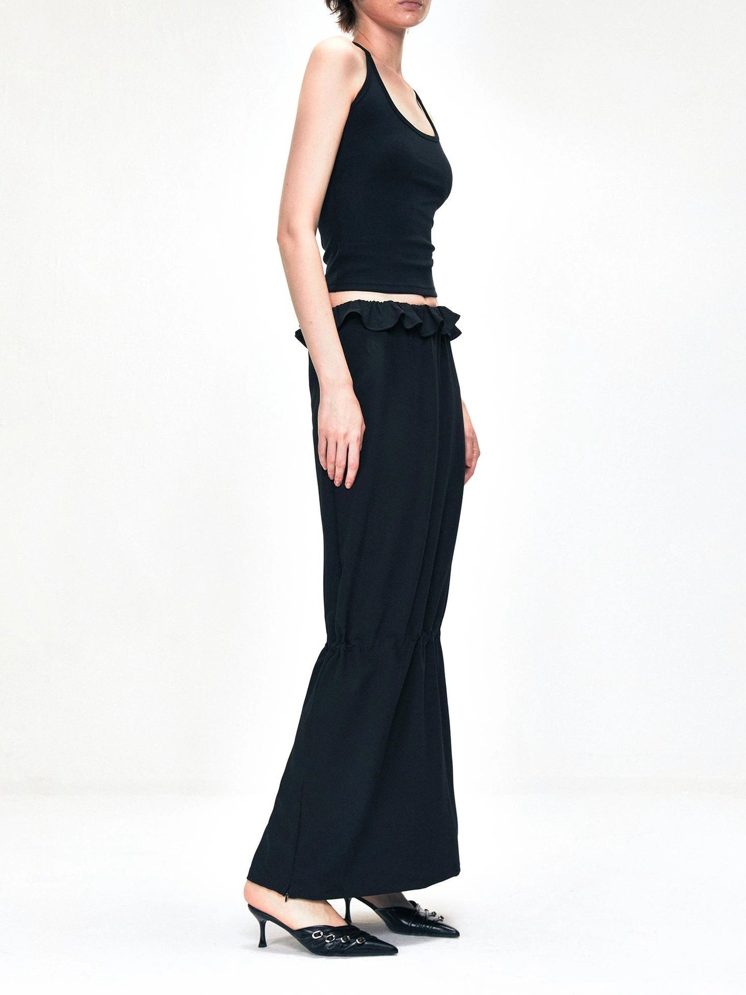 kvkv Two Way Adjustable Wave Hem Midi Skirt