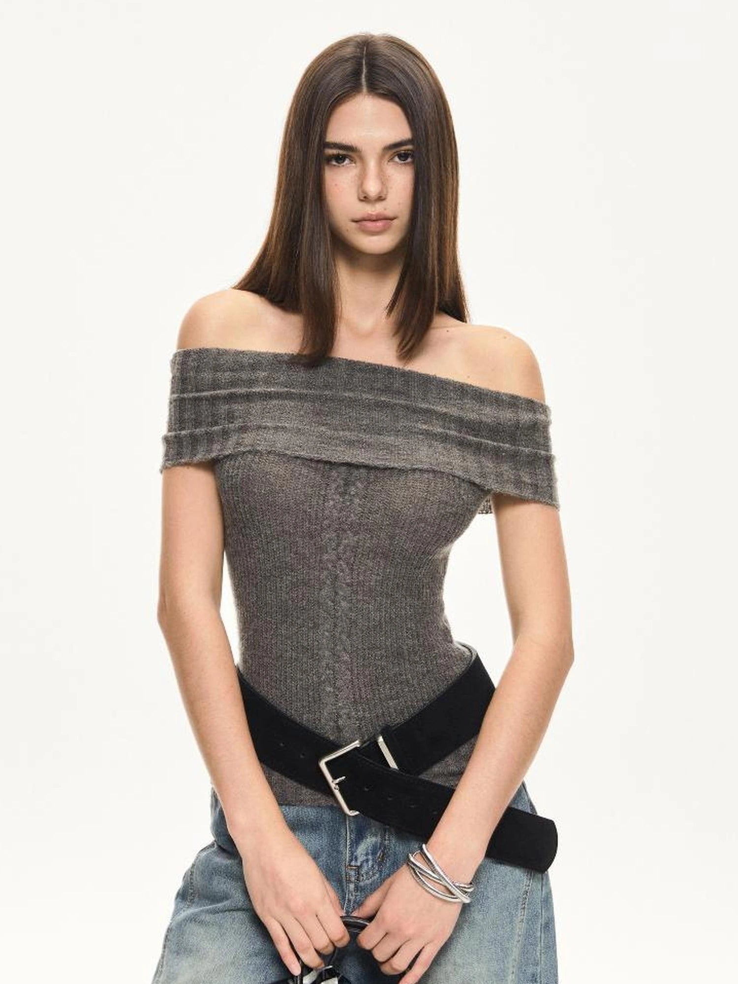 KVKV Yoga Clothing Brand - Two Way Collar Wool Blend Knit Vest