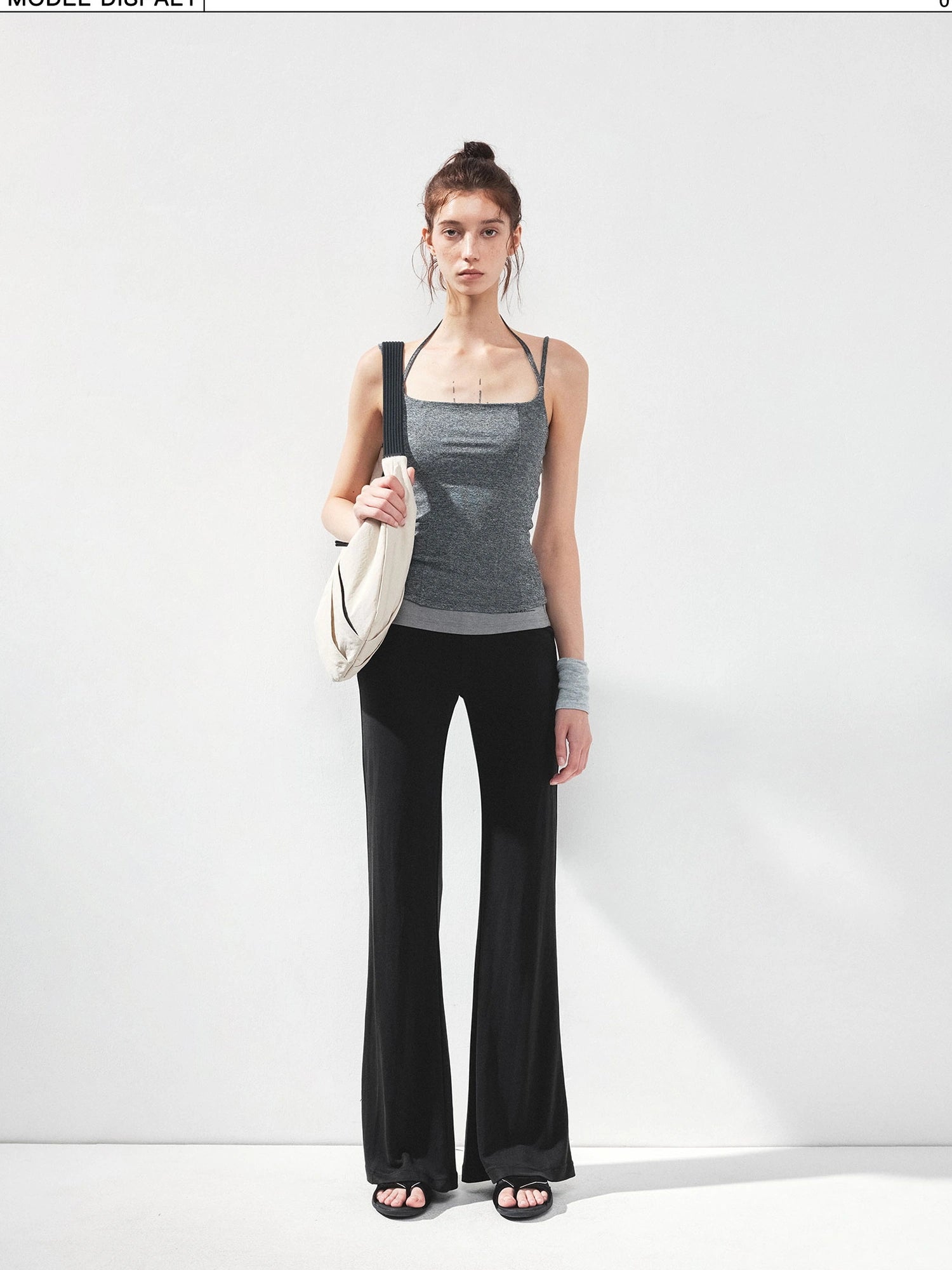 kvkv U Neck Slim Fit Yoga Tank Top