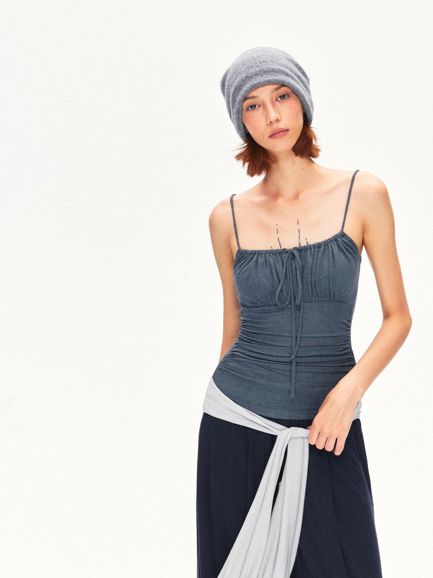 kvkv V-neck Lantern Sleeve Slim Women&