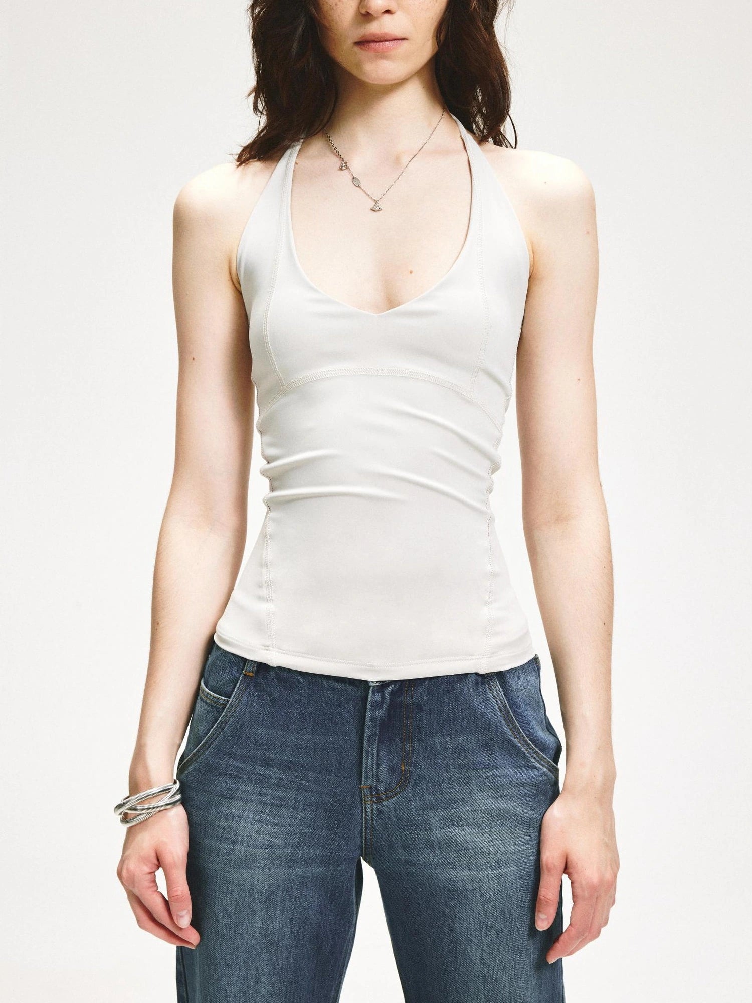 KVKV Yoga Clothing Brand - V-neck Wrap Front Backless Yoga Top