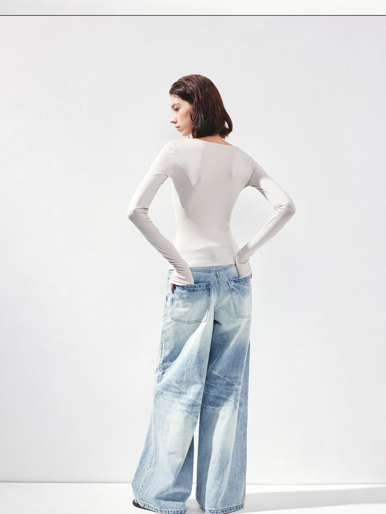 kvkv Vintage Light Blue Washed Boyfriend Jeans