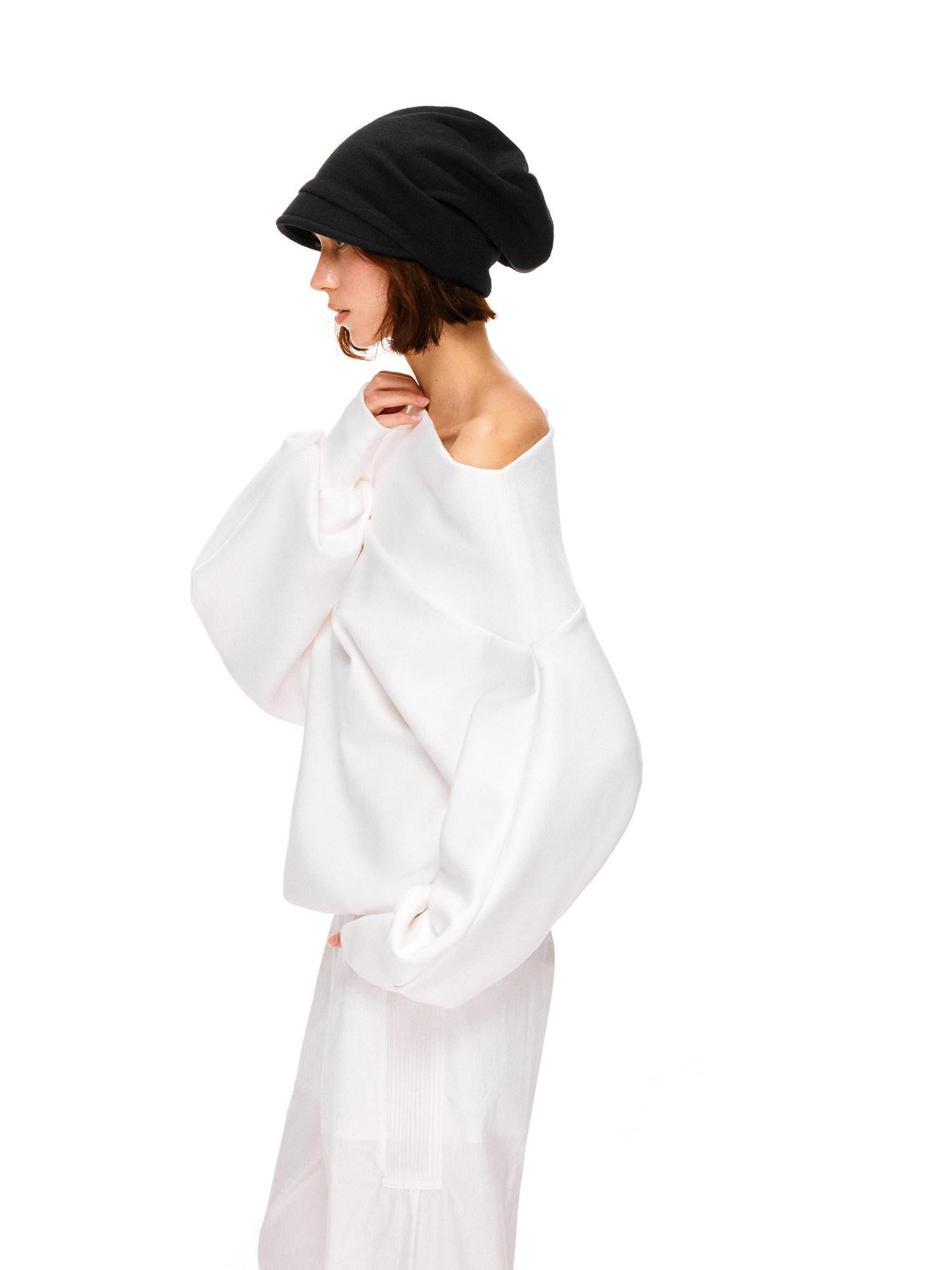 kvkv White Relaxed Asymmetric Shoulder Buttoned Longsleeve Women&