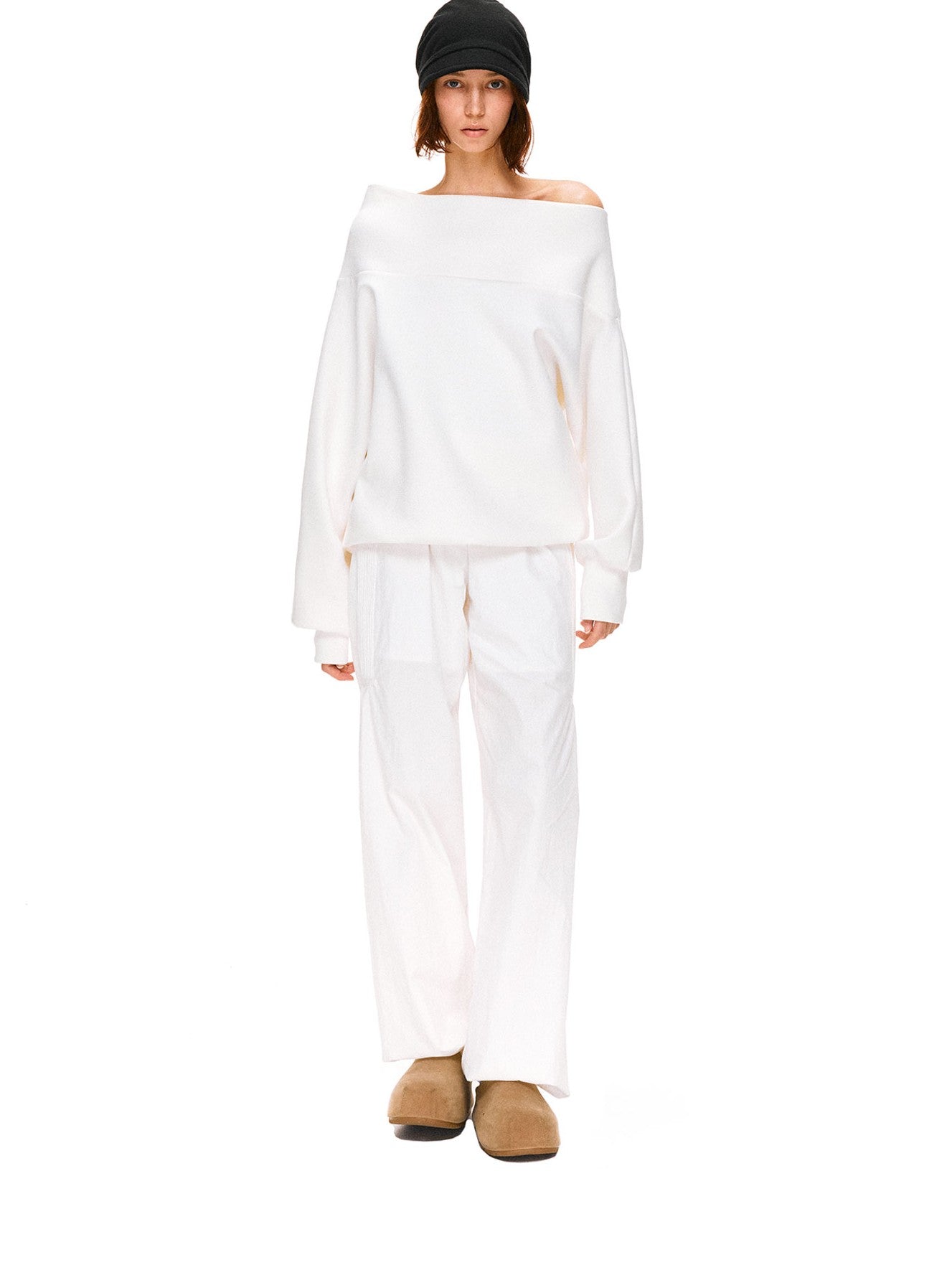 kvkv White Relaxed Asymmetric Shoulder Buttoned Longsleeve Women&