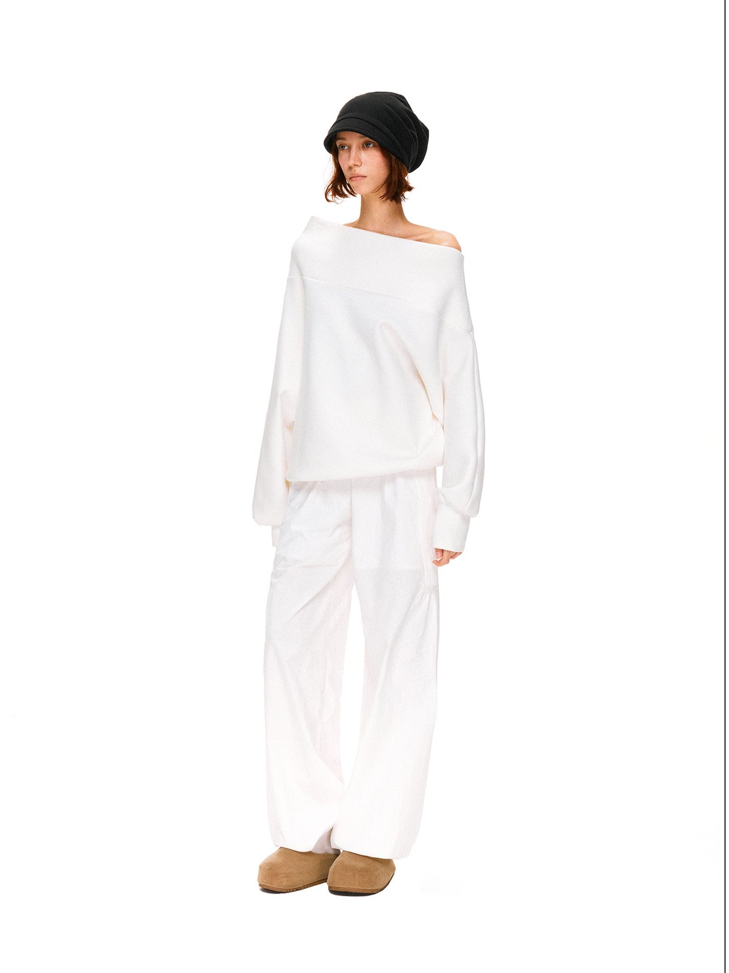 kvkv White Relaxed Asymmetric Shoulder Buttoned Longsleeve Women&