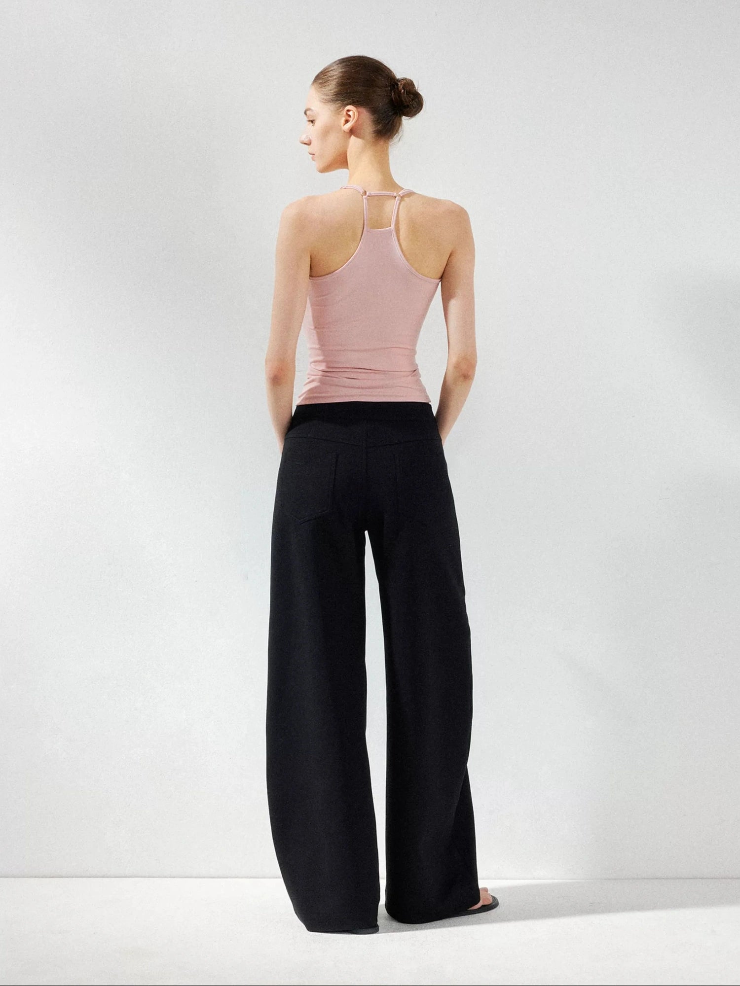 kvkv Wide Leg Curve Hem Cargo Pants