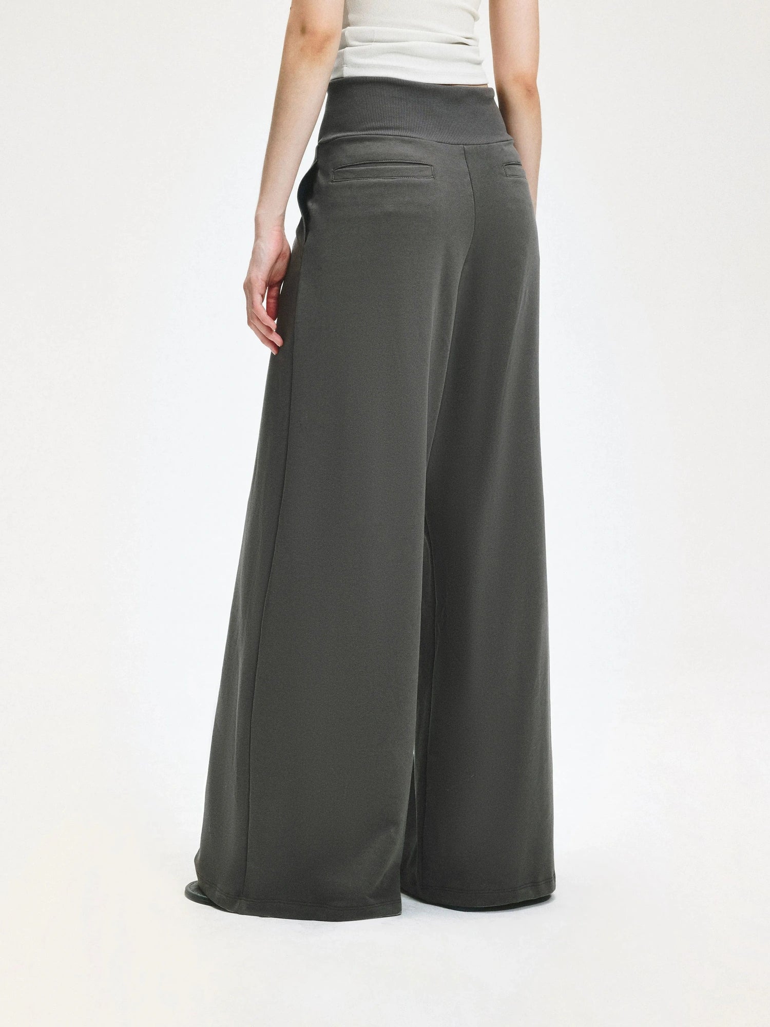 KVKV Yoga Clothing Brand - Wide Leg Ribbed Jogger Pants