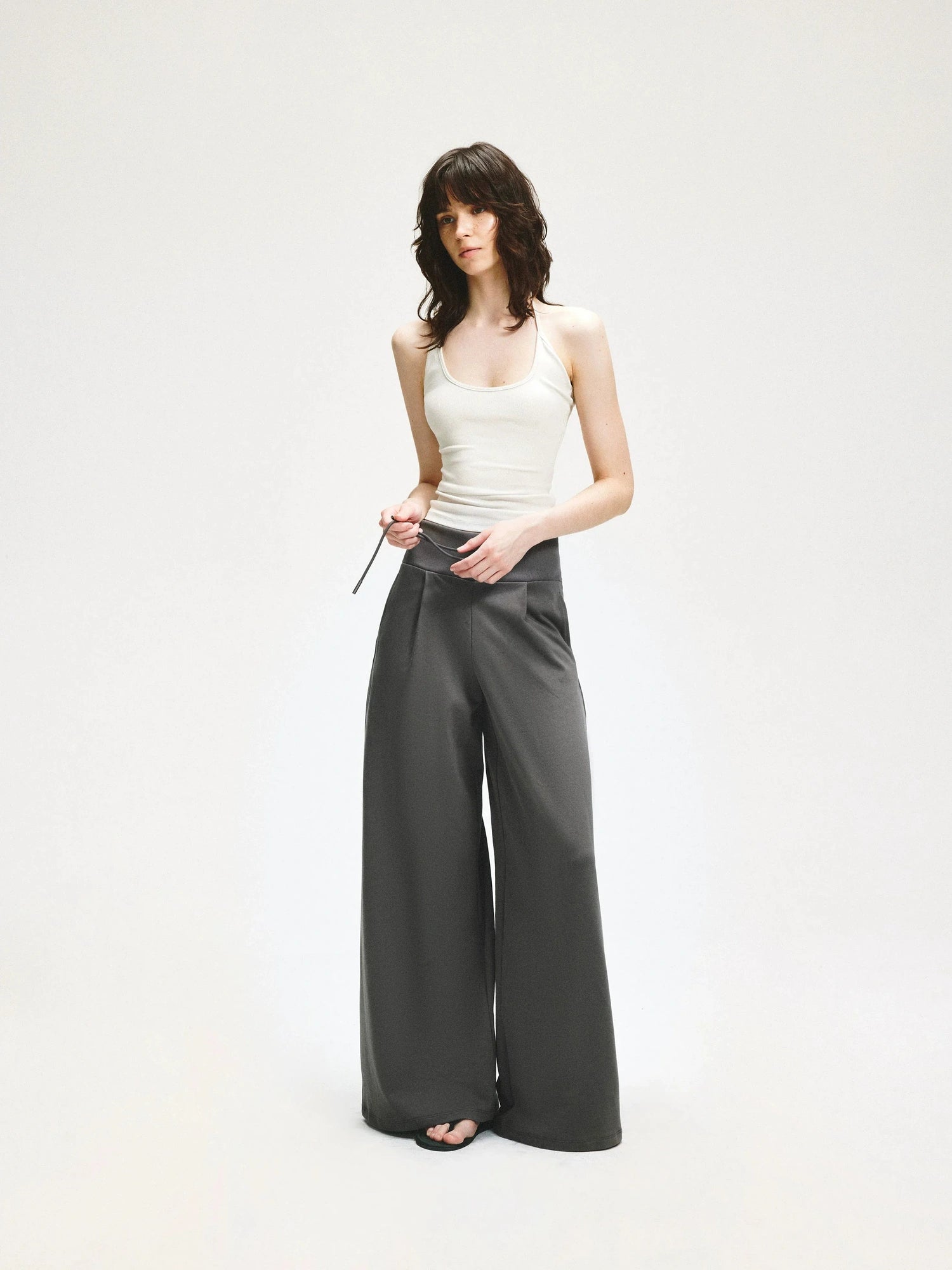 KVKV Yoga Clothing Brand - Wide Leg Ribbed Jogger Pants