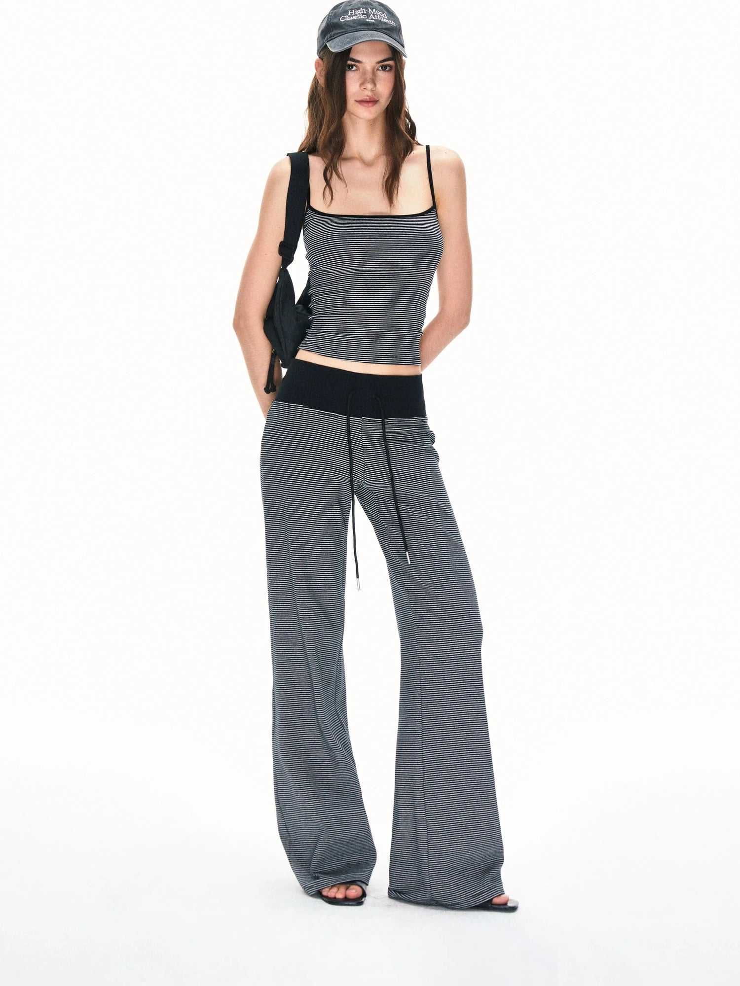 kvkv Wide Waistband Stripe Jogger Pants