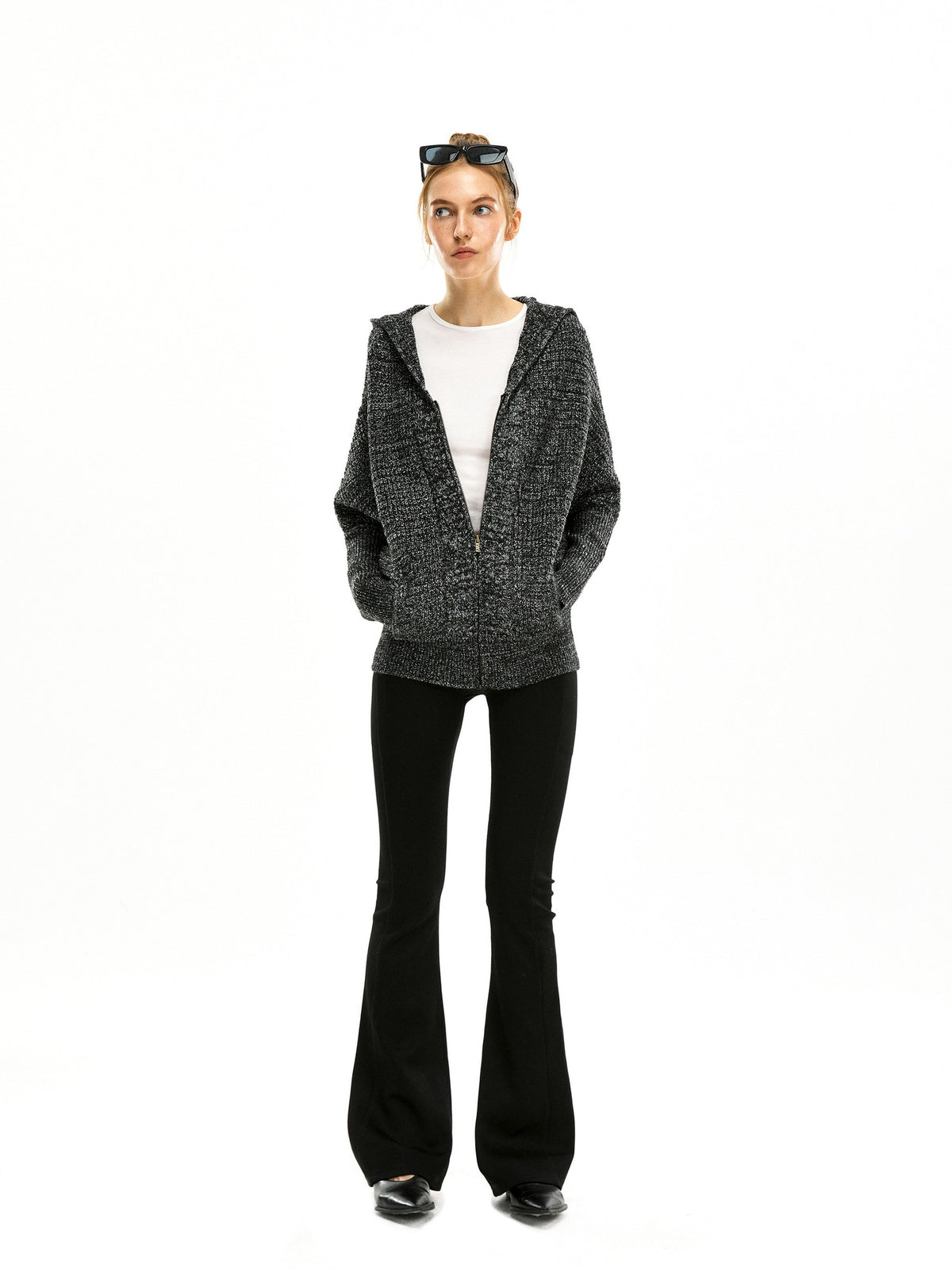kvkv Zip Up Hooded Knit Women&