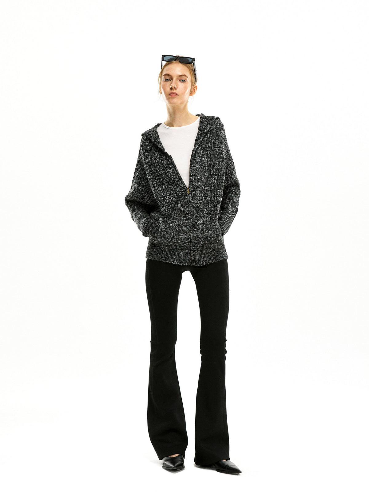 kvkv Zip Up Hooded Knit Women&