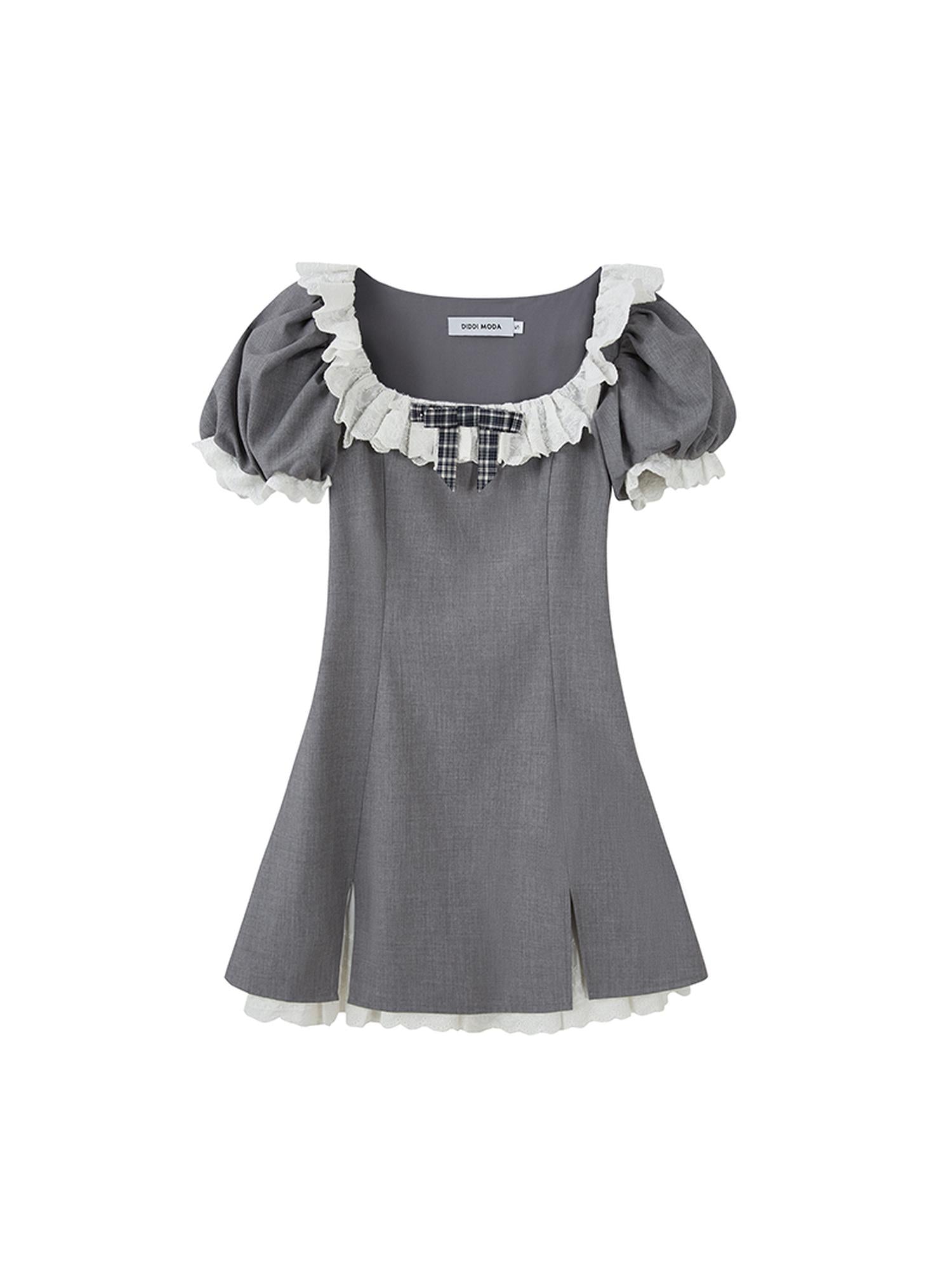 Elegant Qipao Bubble Sleeve Dress