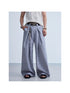 Pleated Plaid Wide Leg Pants Unisex Relaxed Fit Retro Trousers