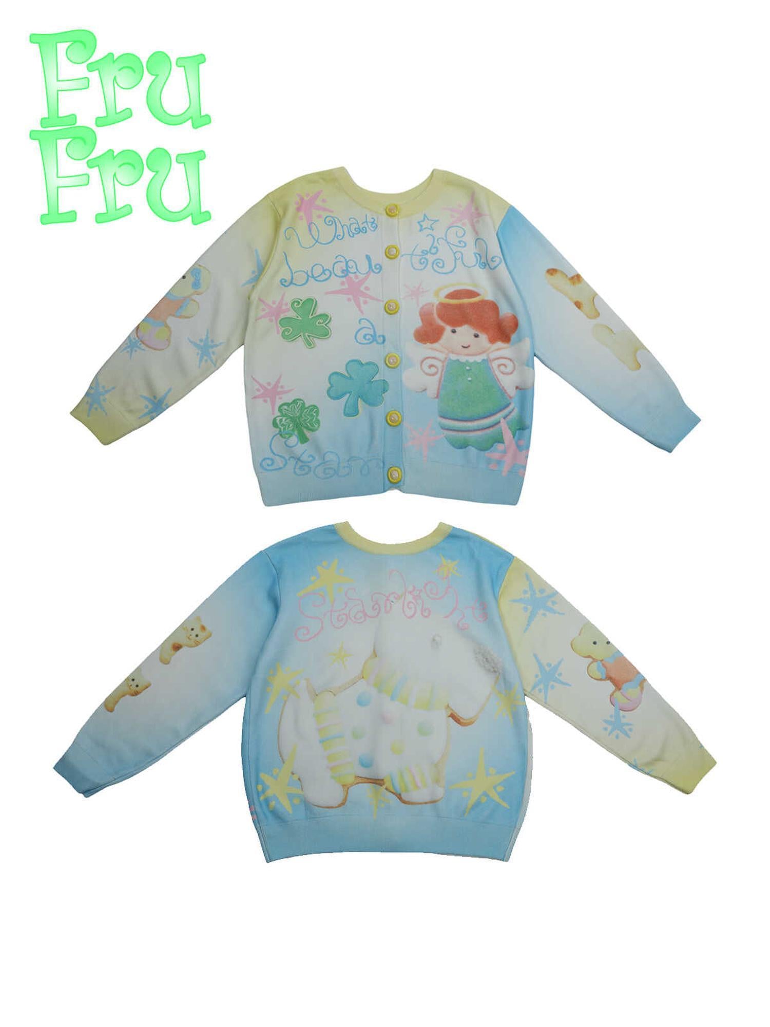 Frufru Gulu Autumn Double Sided Print Knit Cardigan