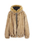 Winter Reversible Faux Fur Hooded Teddy Coat Jacket