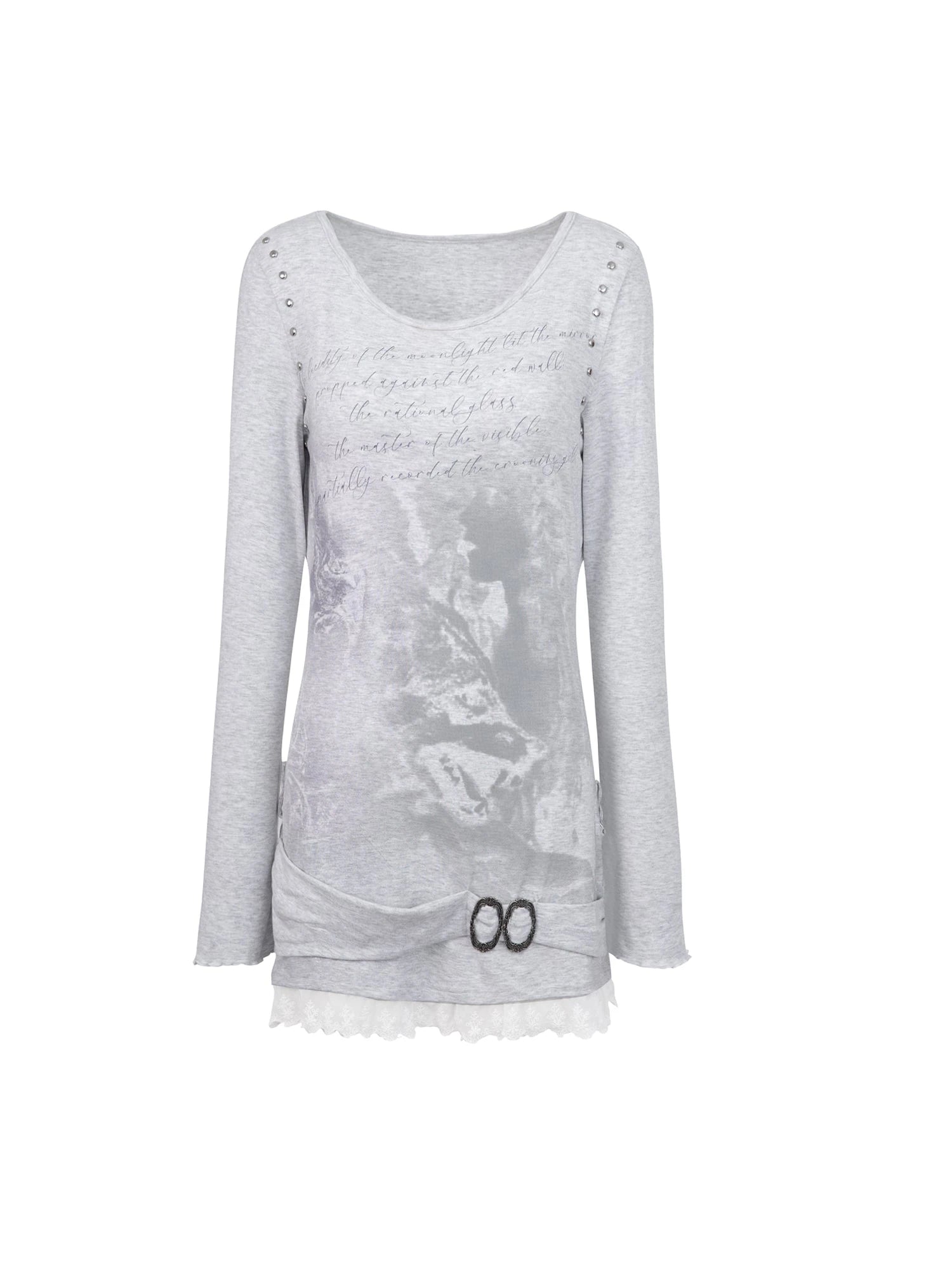 Vintage Floral Lace Long Sleeve Blouse Top