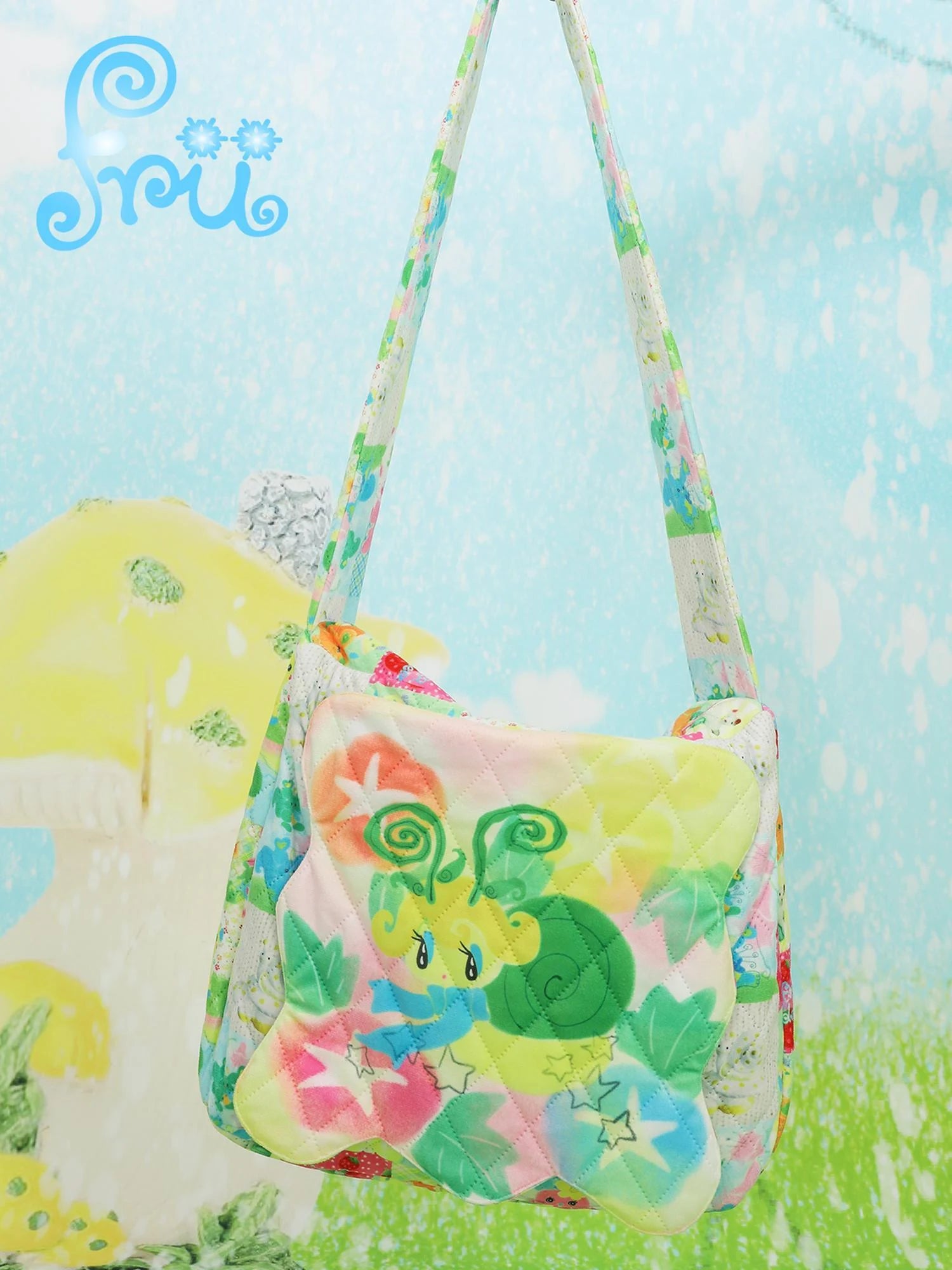 Winter Fun Print Quilted Kids Crossbody Bag