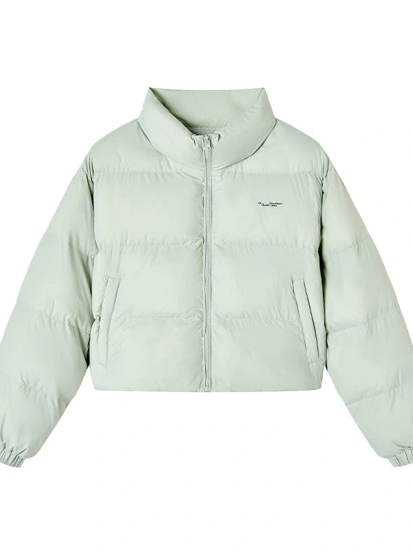 Puffy Mint Green Salt Short Puffy Coat Winter Jacket