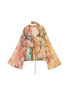 OfAkiva Hand-Painted Floral Print Boho Kimono Cardigan Cover-Up