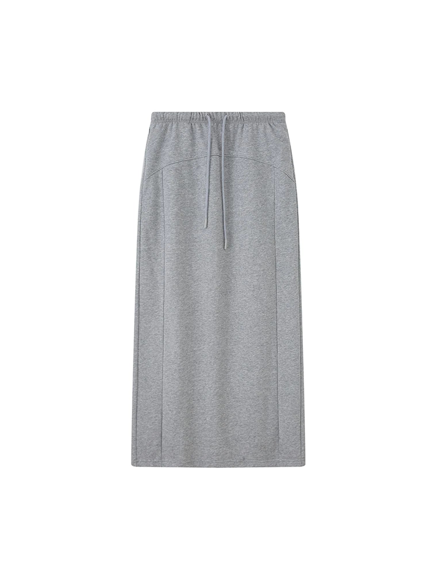 Butterfly Knot Off Shoulder Hoodie Split Hem Sport Skirt Set